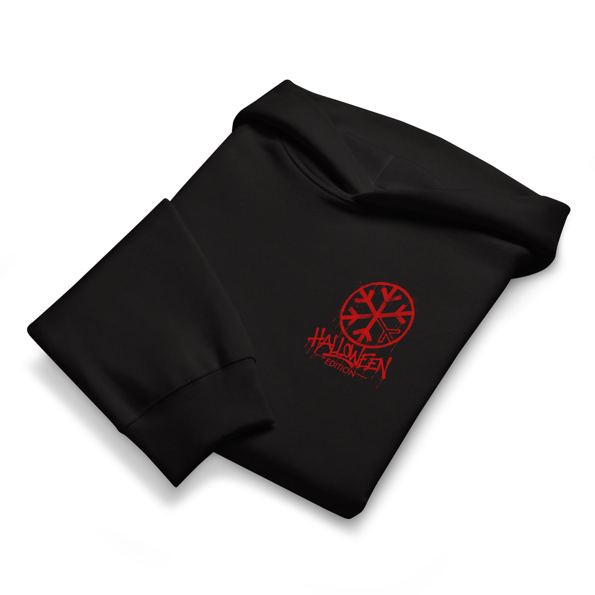 Black-Raks The Puppet Graffiti Hoodie by Emti from B.Different Clothing, folded, graffiti-inspired streetwear, oversized heavyweight