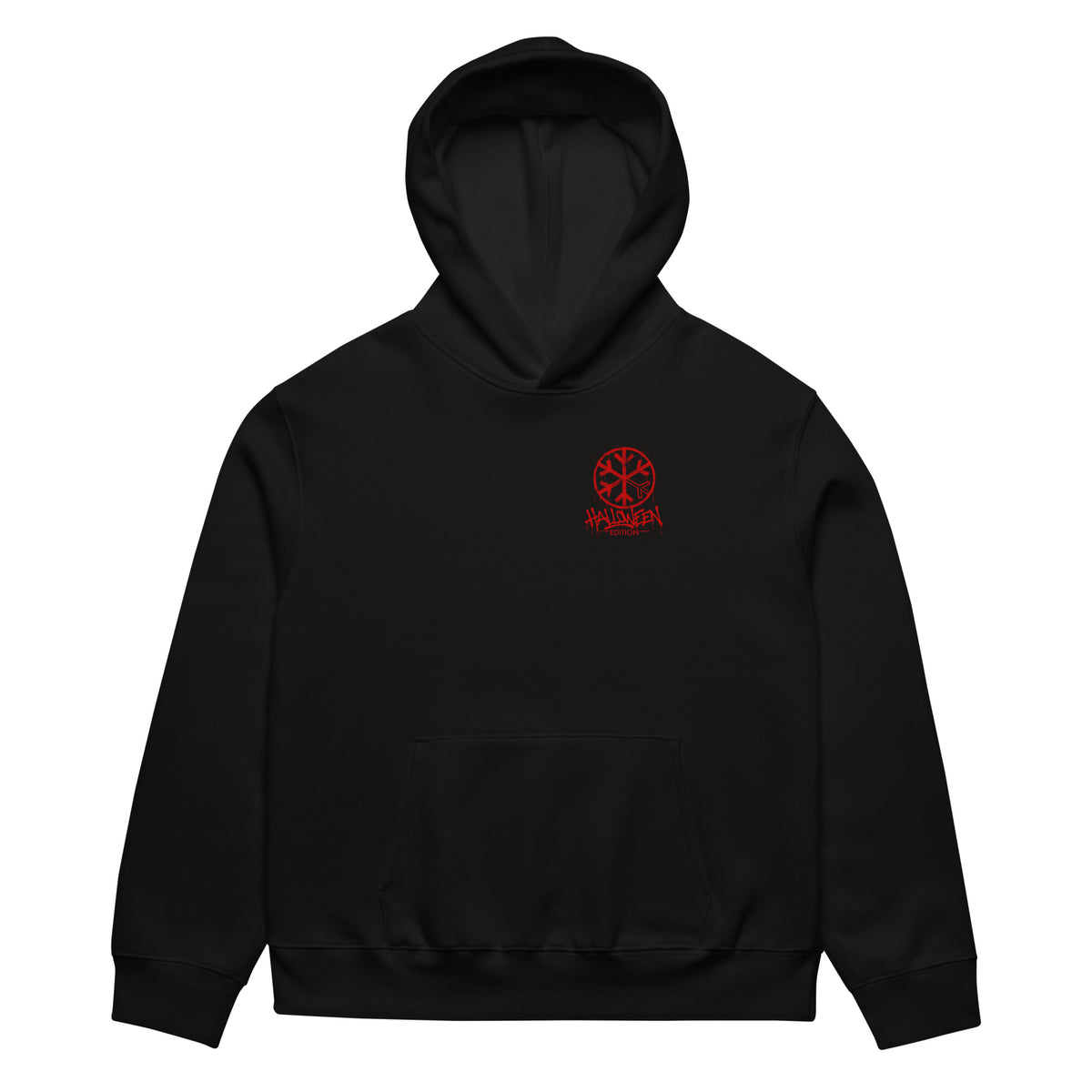 Black-Raks The Puppet Graffiti Hoodie by Emti from B.Different Clothing, front view, graffiti-inspired streetwear, oversized heavyweight