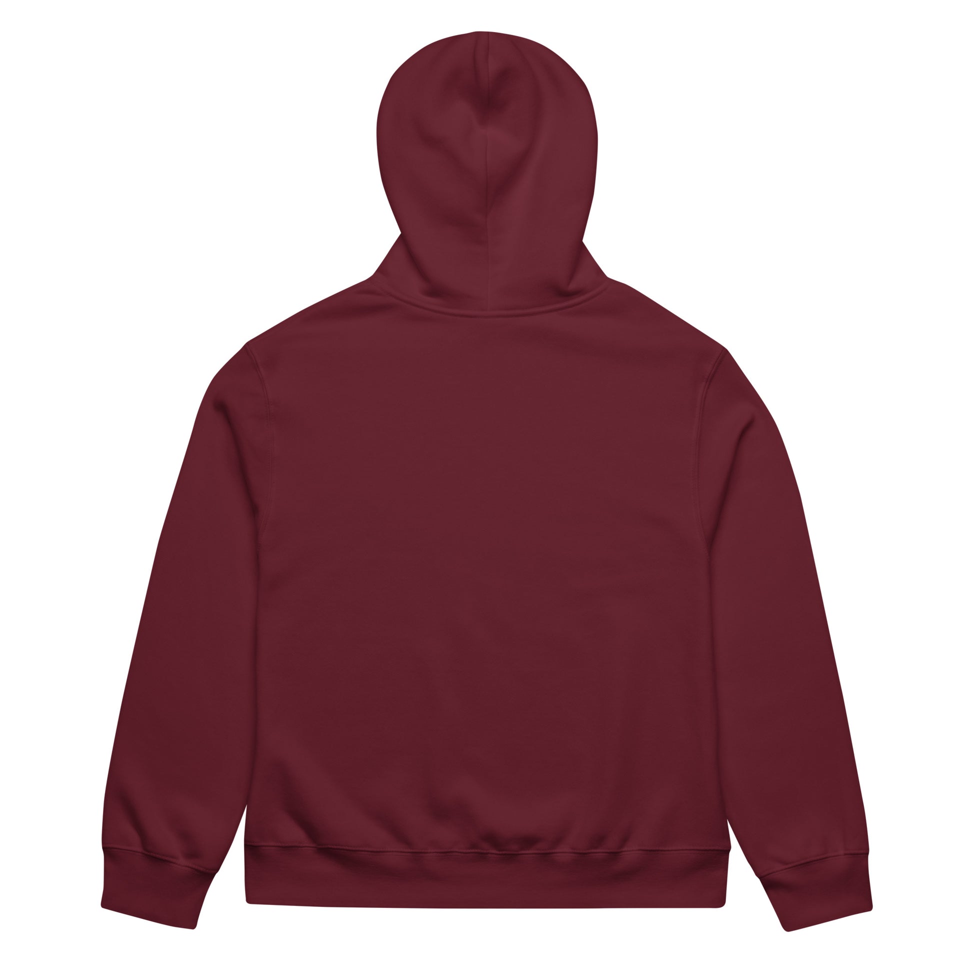 Maroon-Writer Tag Hoodie by Graffiti Dad from B.Different Clothing, back view, graffiti-inspired streetwear, oversized heavyweight