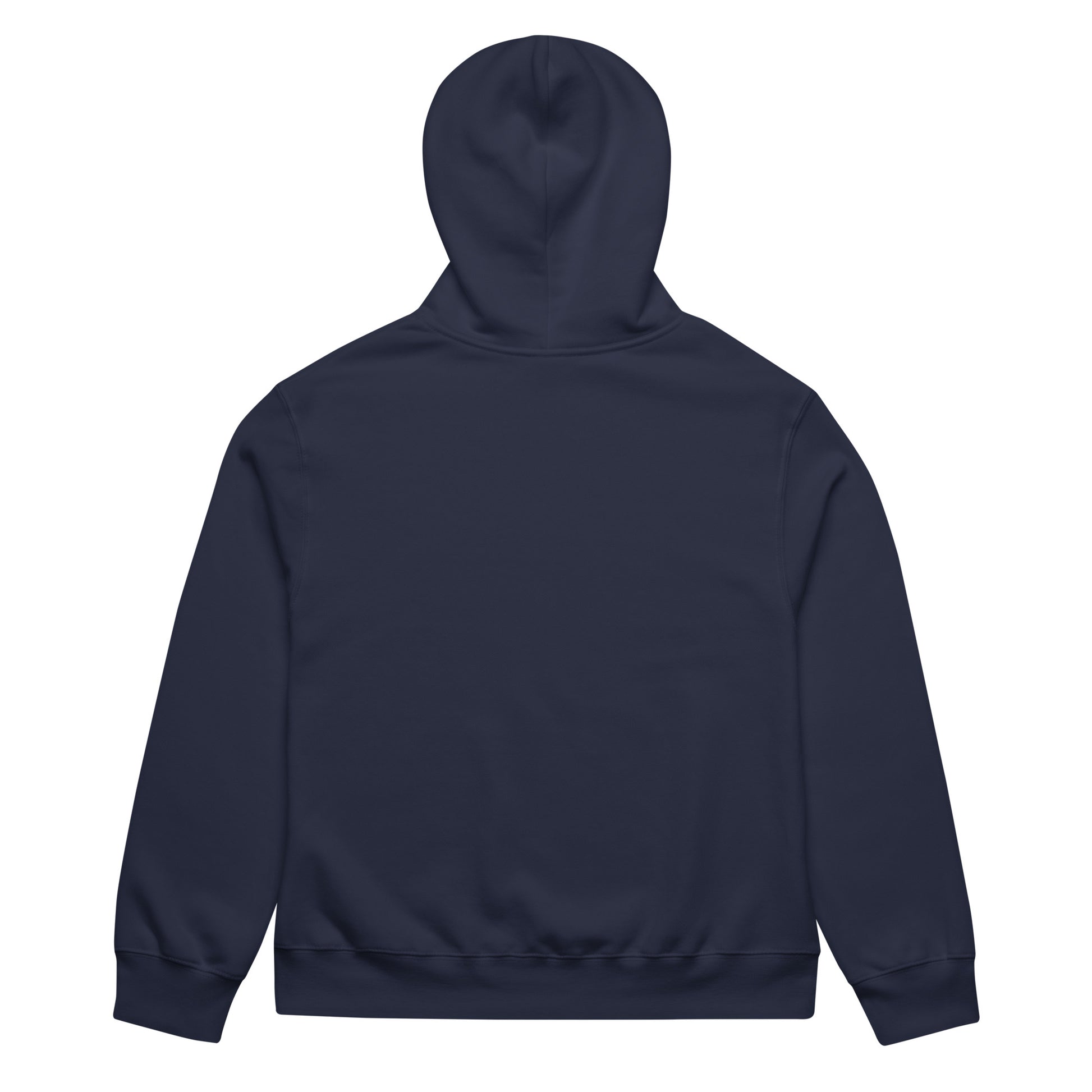Navy-Antisocial Graffiti Tag Hoodie by Caos One from B.Different Clothing, back view, graffiti-inspired streetwear, oversized heavyweight