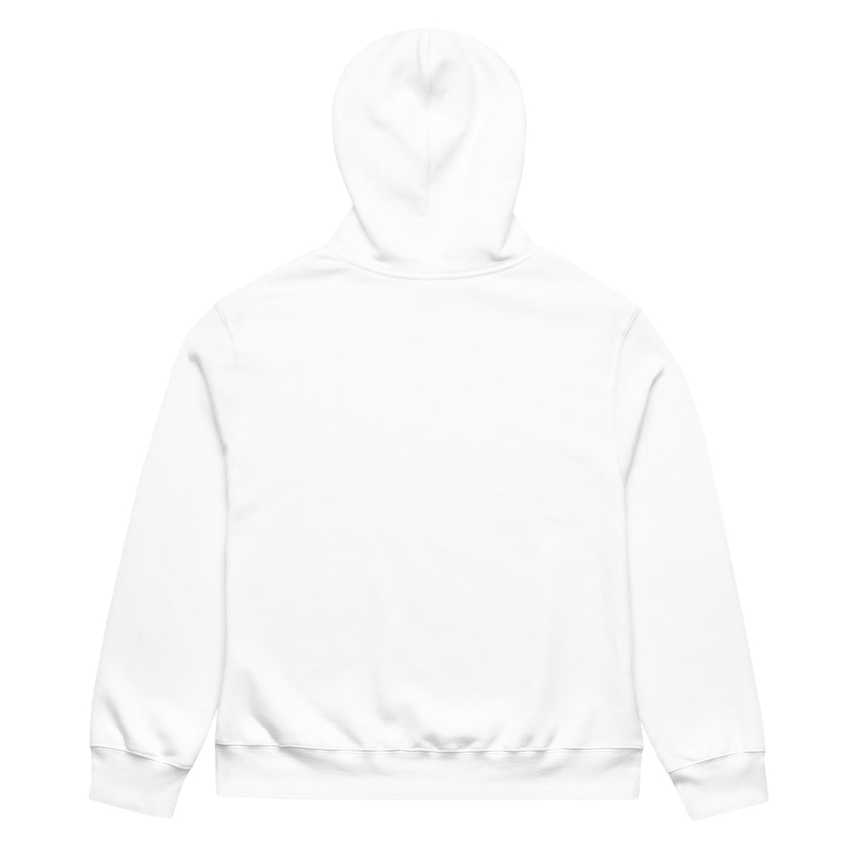 White-Do You Like Scary Movies Graffiti Hoodie by Shew from B.Different Clothing, back view, graffiti-inspired streetwear, oversized heavyweight
