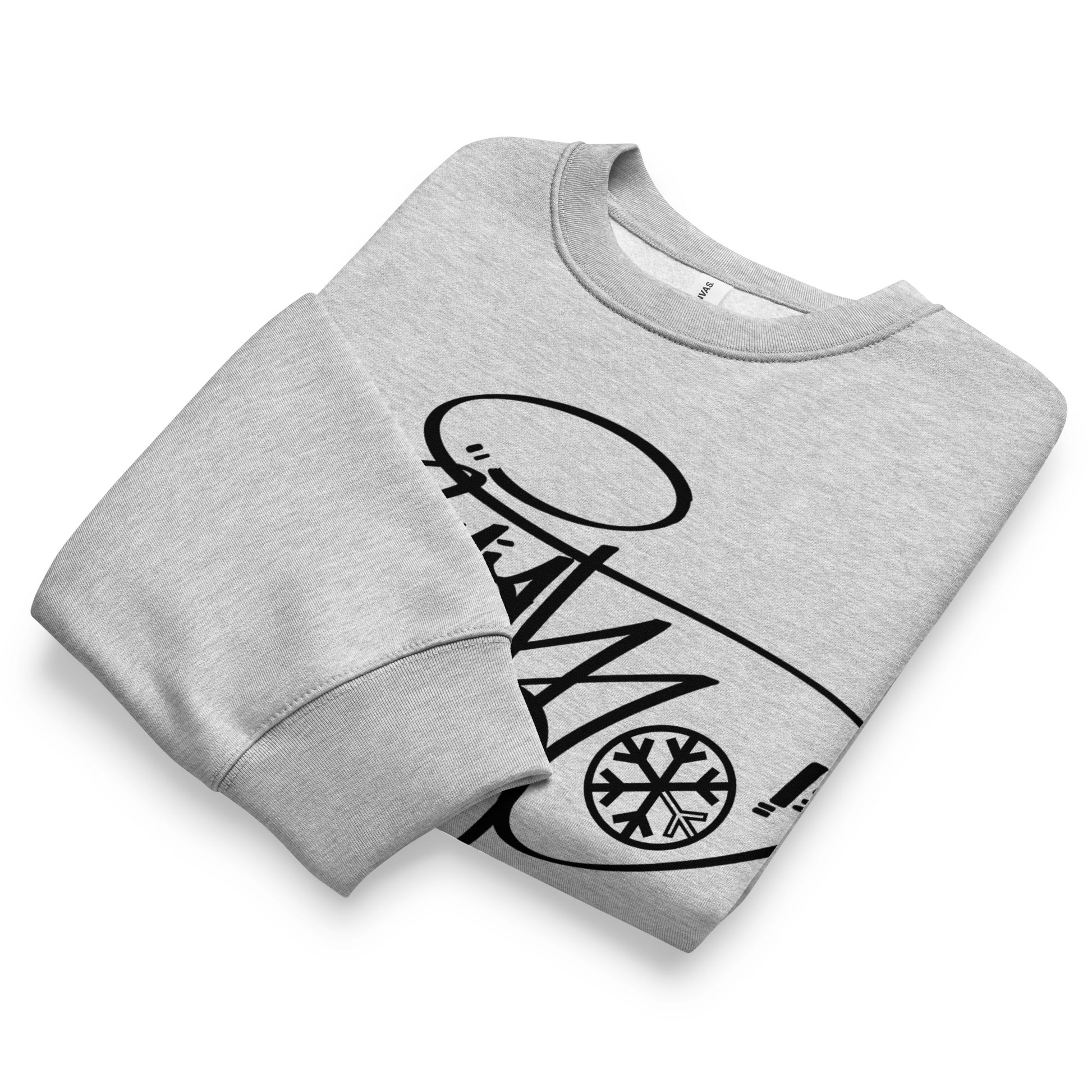 Gray-Pariah Tag Sweatshirt by Graffiti Dad from B.Different Clothing, folded, graffiti-inspired streetwear, oversized heavyweight