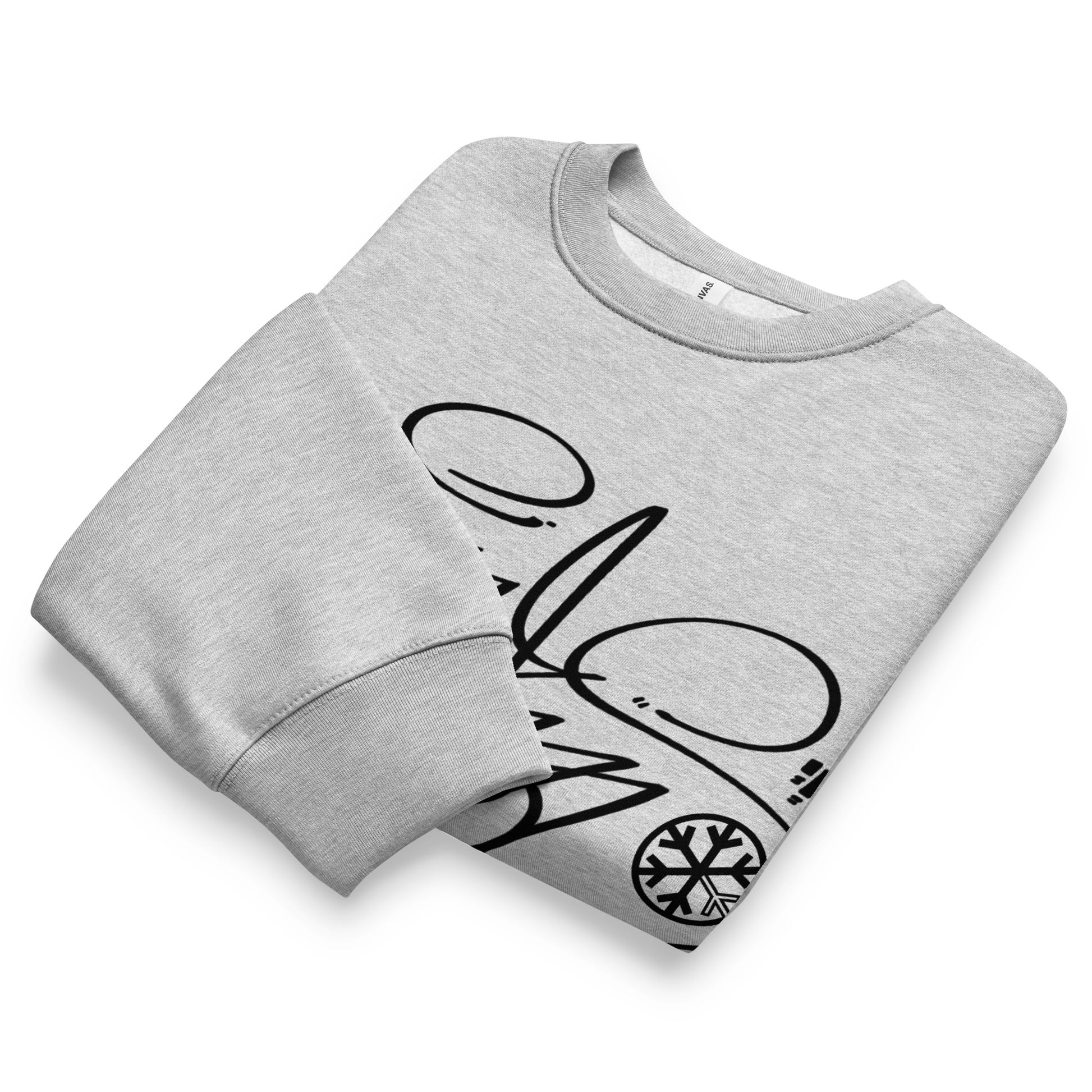 Gray-Toys Tag Sweatshirt by Graffiti Dad from B.Different Clothing, front view, graffiti-inspired streetwear, oversized heavyweight