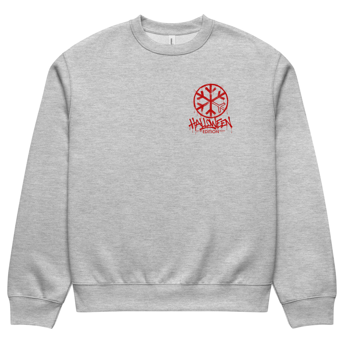 Gray-Raks The Puppet Graffiti Sweatshirt by Emti from B.Different Clothing, front view, graffiti-inspired streetwear, oversized heavyweight