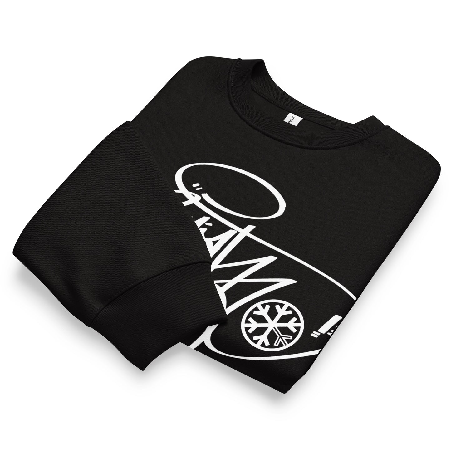 Black-Pariah Tag Sweatshirt by Graffiti Dad from B.Different Clothing, folded, graffiti-inspired streetwear, oversized heavyweight