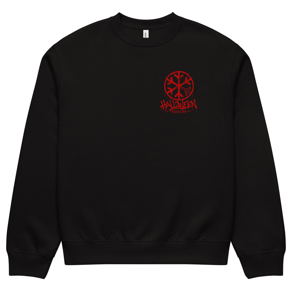 Black-Raks The Puppet Graffiti Sweatshirt by Emti from B.Different Clothing, front view, graffiti-inspired streetwear, oversized heavyweight