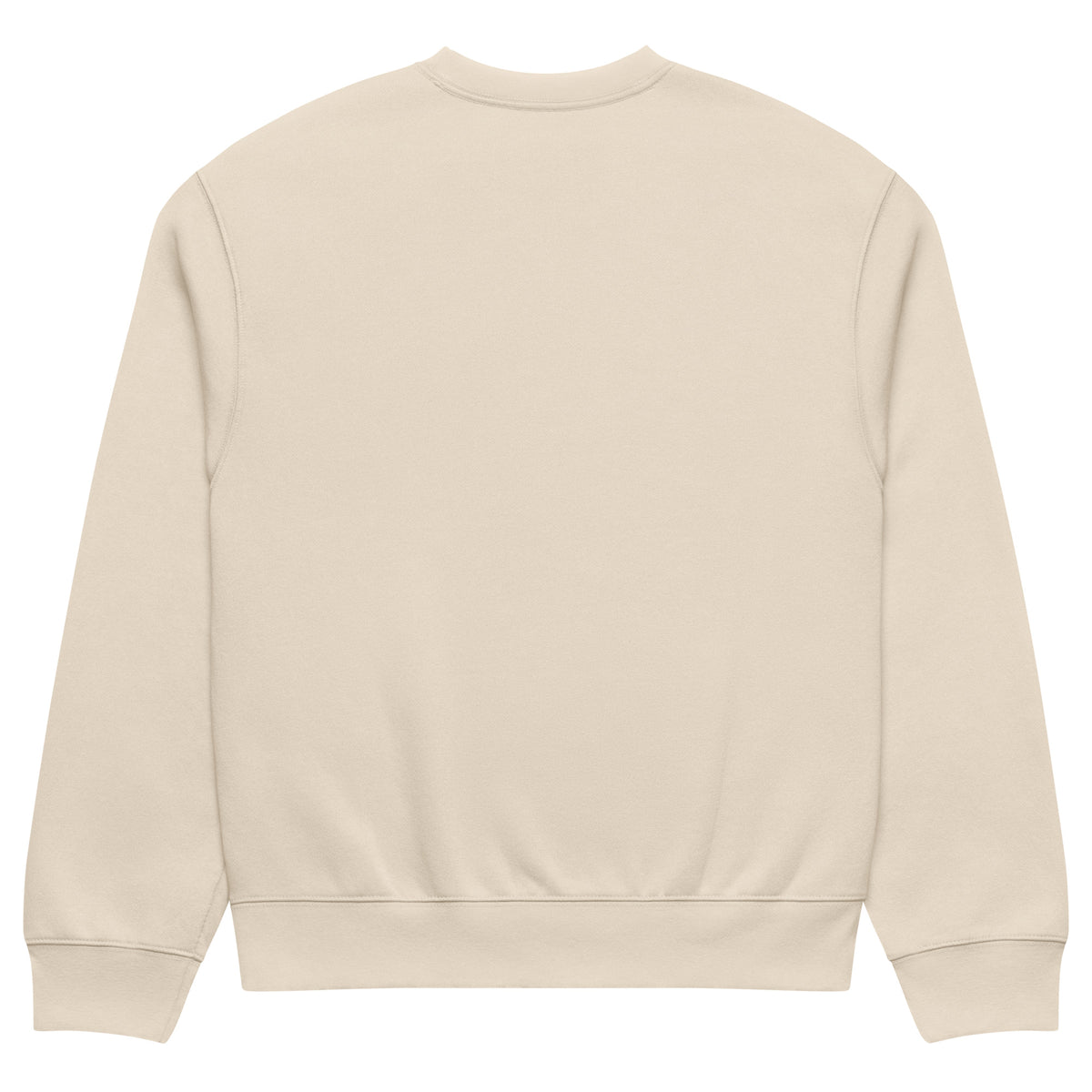 Beige-Ghost Tag Sweatshirt by Graffiti Dad from B.Different Clothing, back view, graffiti-inspired streetwear, oversized heavyweight