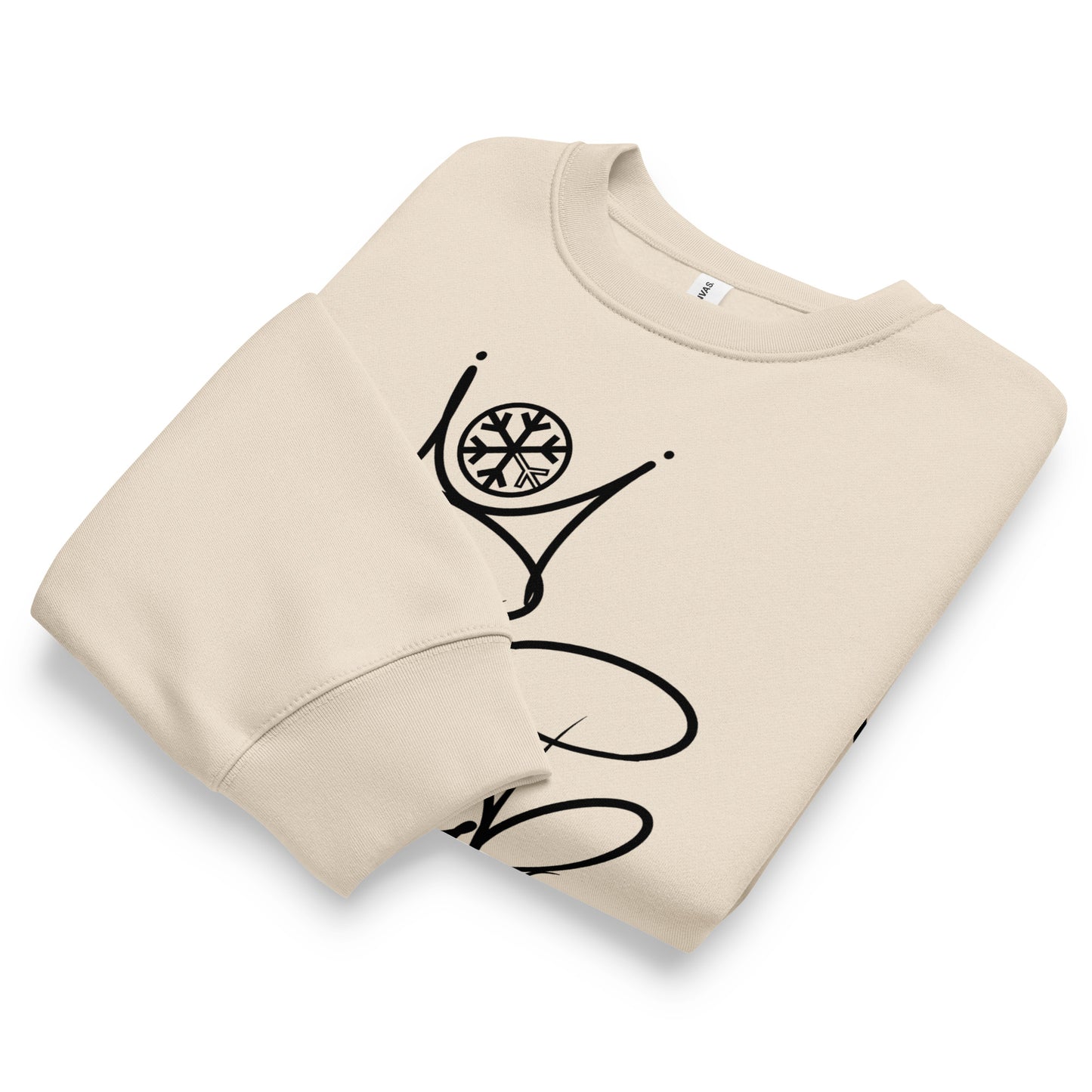 Beige-Antisocial Graffiti Tag Sweatshirt by Caos One from B.Different Clothing, folded, graffiti-inspired streetwear, oversized heavyweight