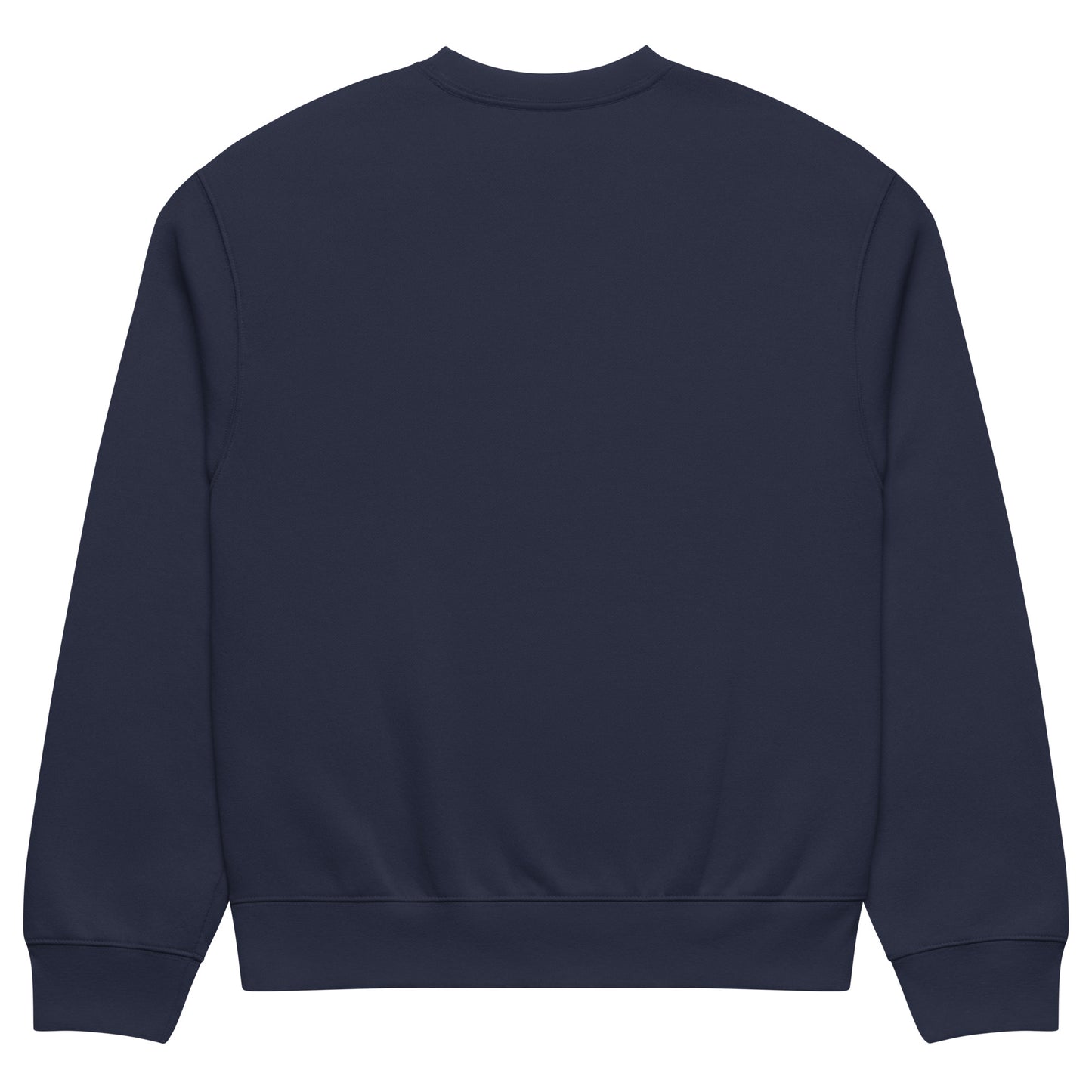 Navy-Mop King Tag Sweatshirt by Graffiti Dad from B.Different Clothing, back view, graffiti-inspired streetwear, oversized heavyweight