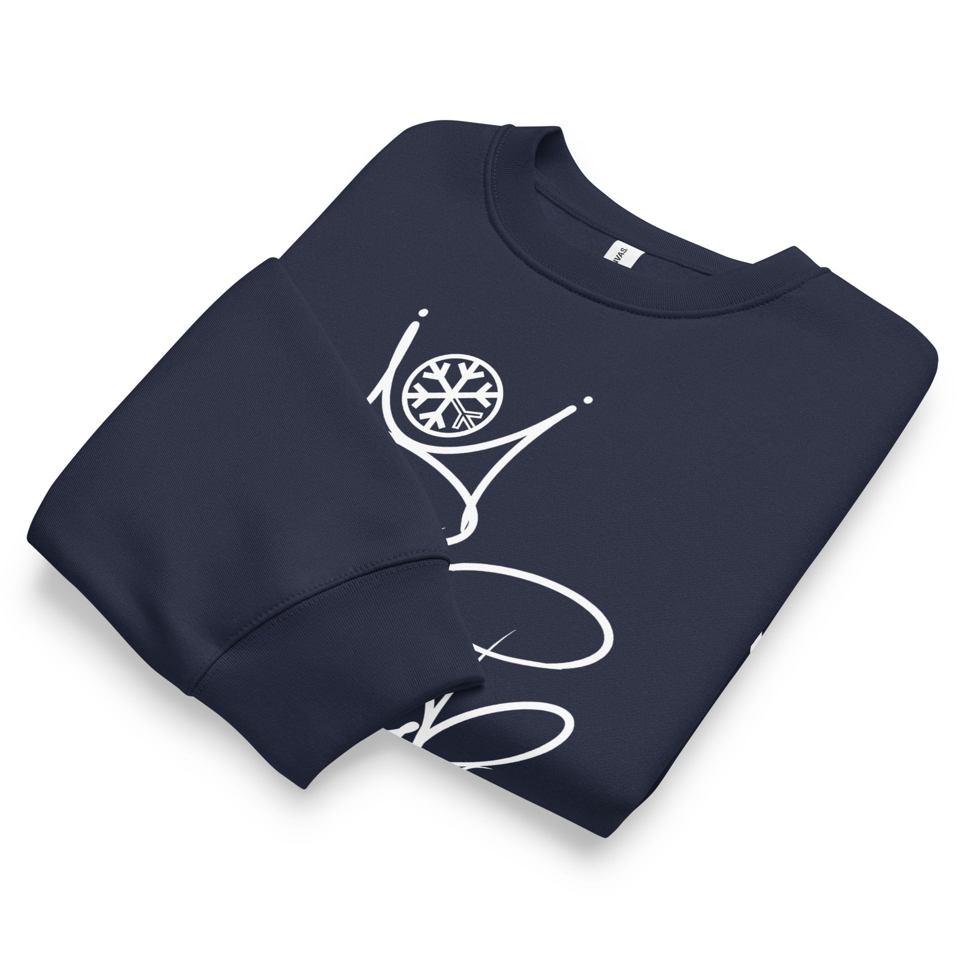 Navy-Antisocial Graffiti Tag Sweatshirt by Caos One from B.Different Clothing, folded, graffiti-inspired streetwear, oversized heavyweight