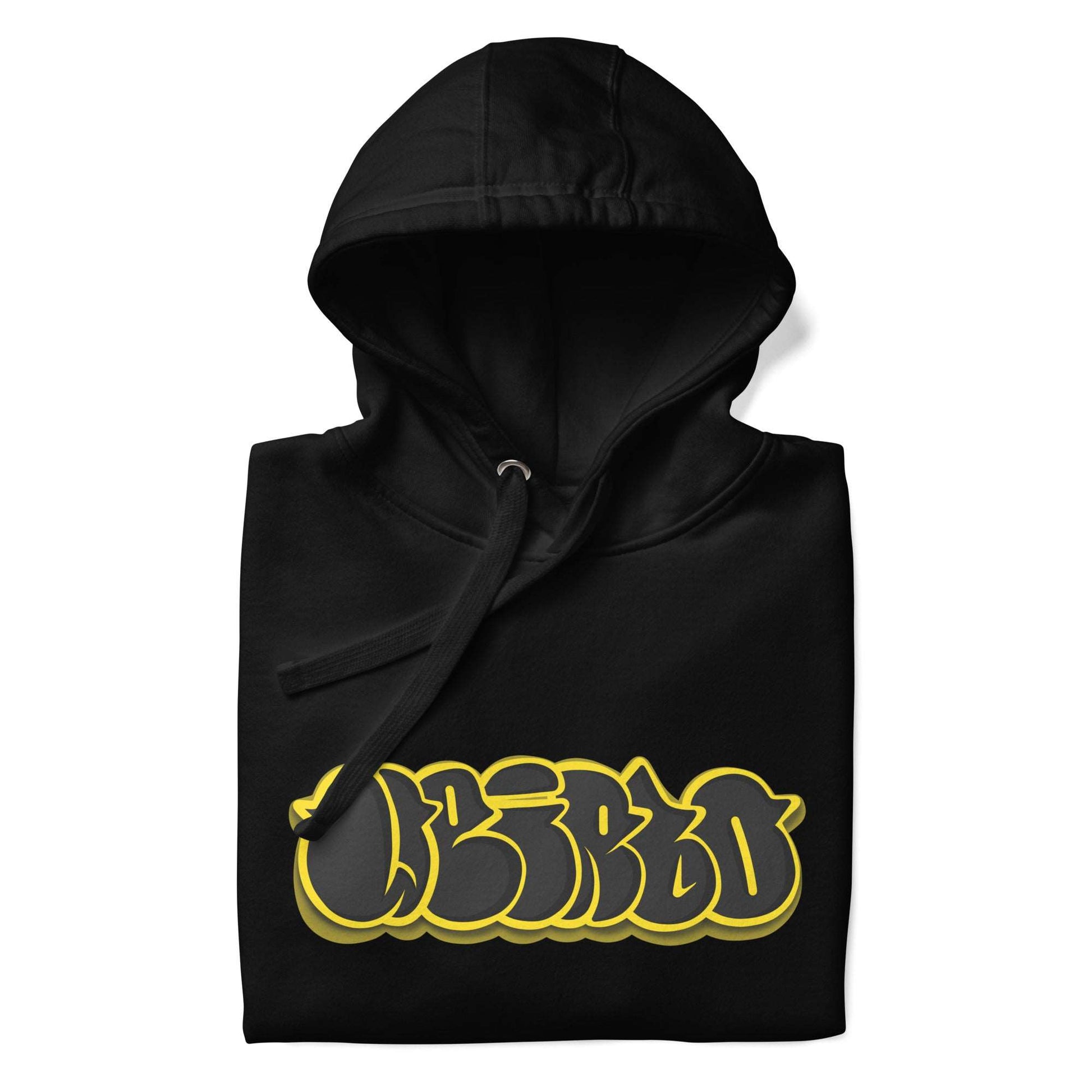 folded Weirdo Throwie Hoodie black by B.Different Clothing street art graffiti inspired streetwear brand