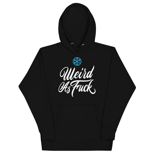 Weird As Fuck black hoodie by B.Different Clothing independent streetwear inspired by street art graffiti