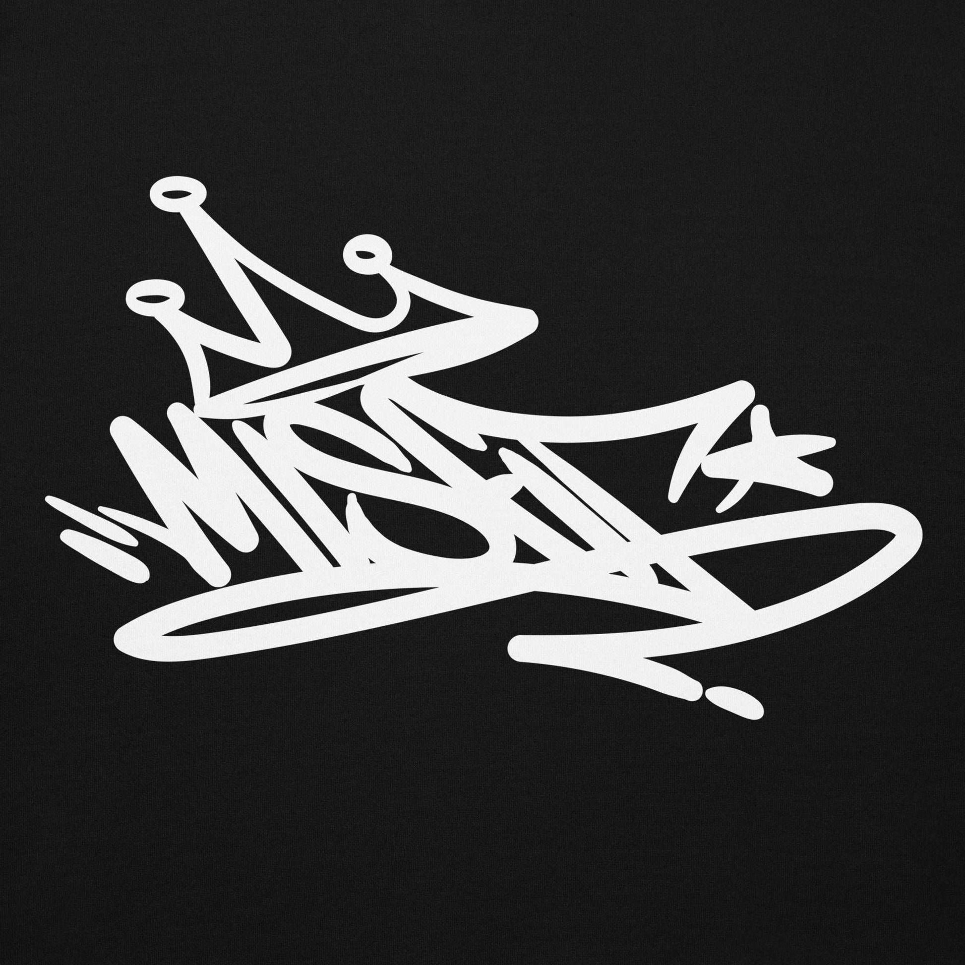 graphic of Misfit Graffiti Tag Hoodie black B.Different Clothing graffiti street art inspired streetwear brand