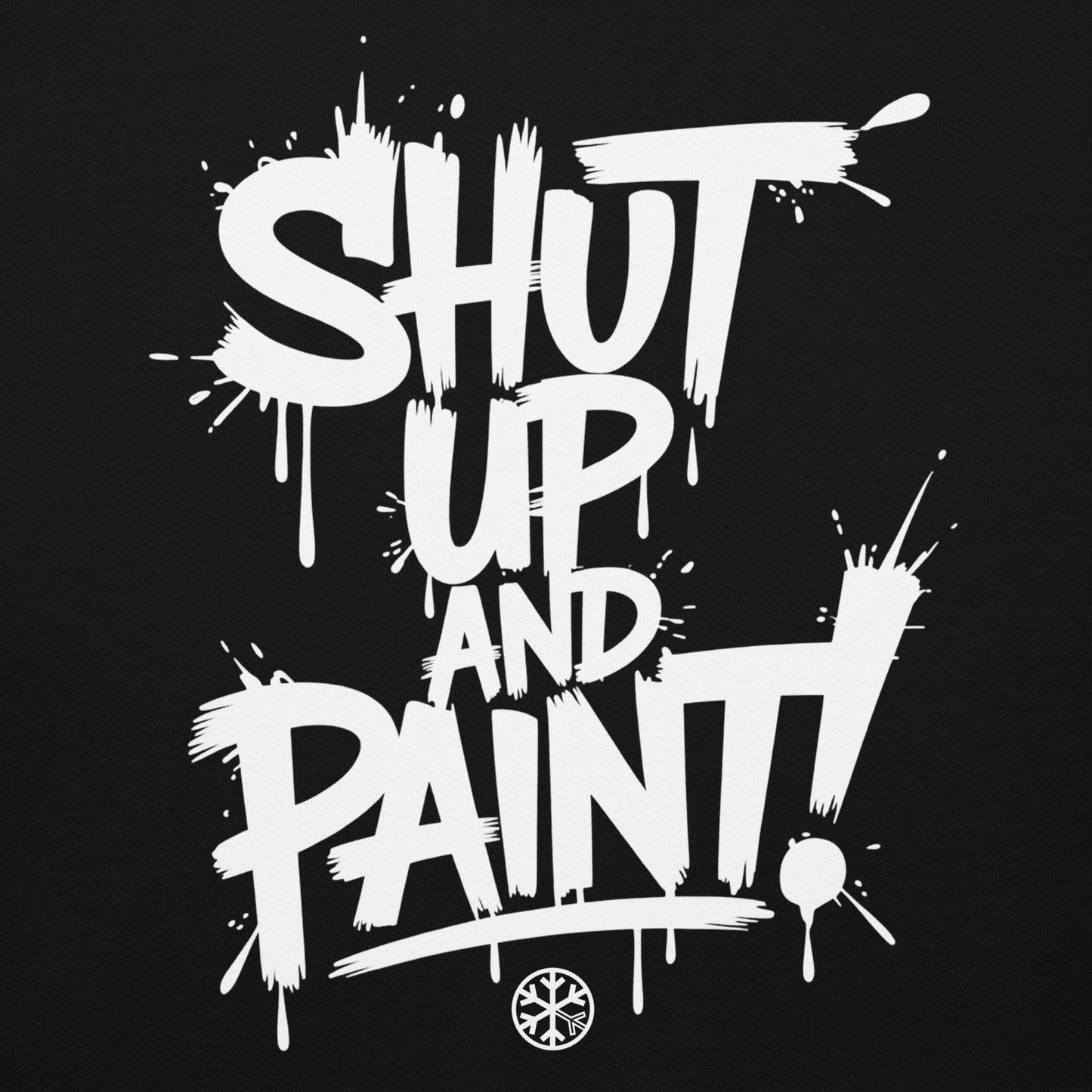 Black-Shut Up and Paint Graffiti Hoodie from B.Different Clothing, graphic, graffiti-inspired streetwear 