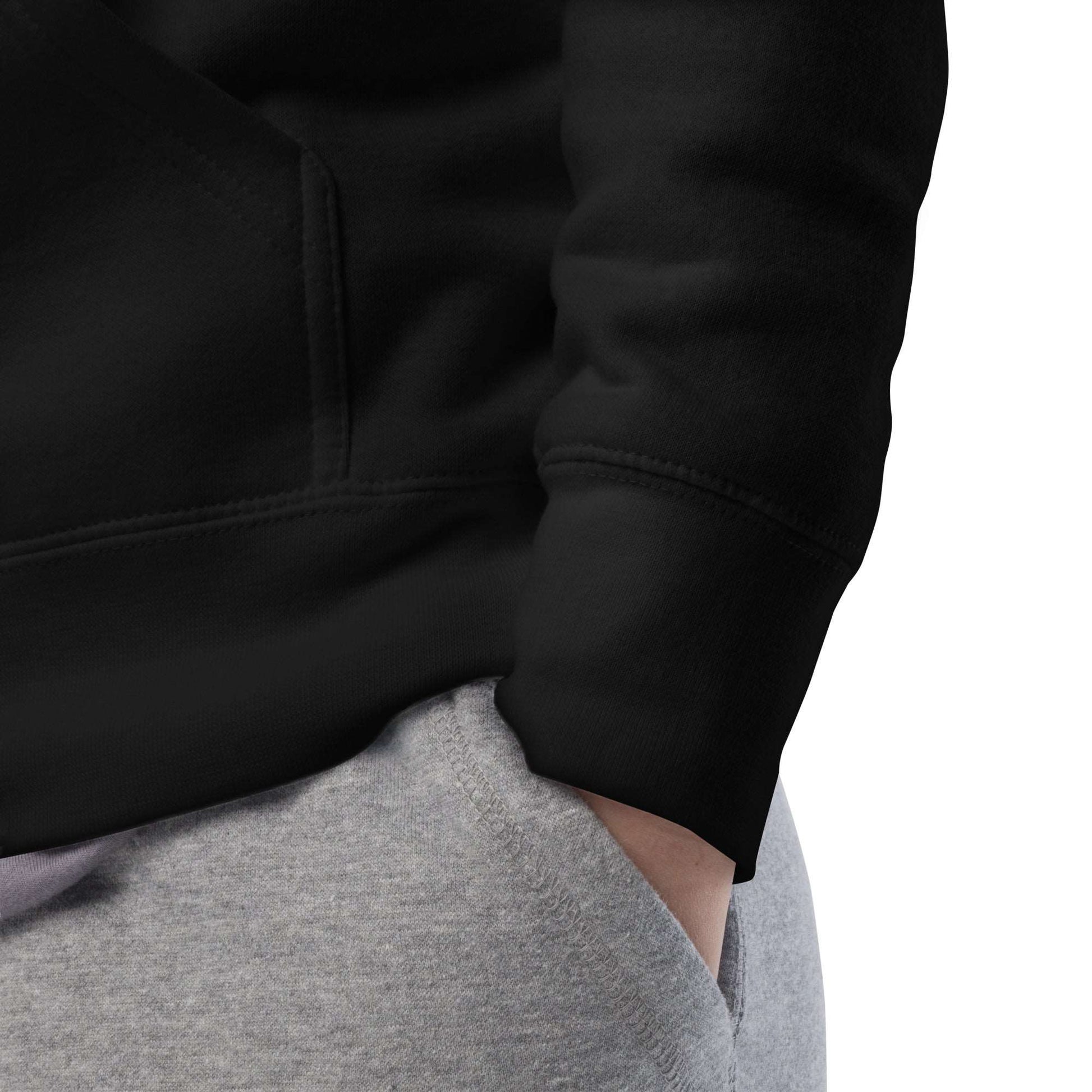 detail of Leonardo Hoodie black B.Different Clothing graffiti street art inspired streetwear brand