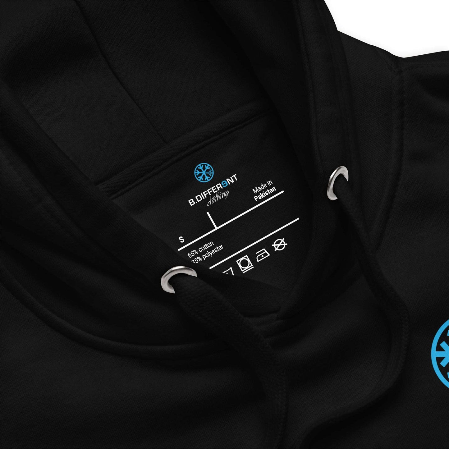collar B.DFRNT 17 can hoodie black by B.Different Clothing street art graffiti inspired streetwear brand
