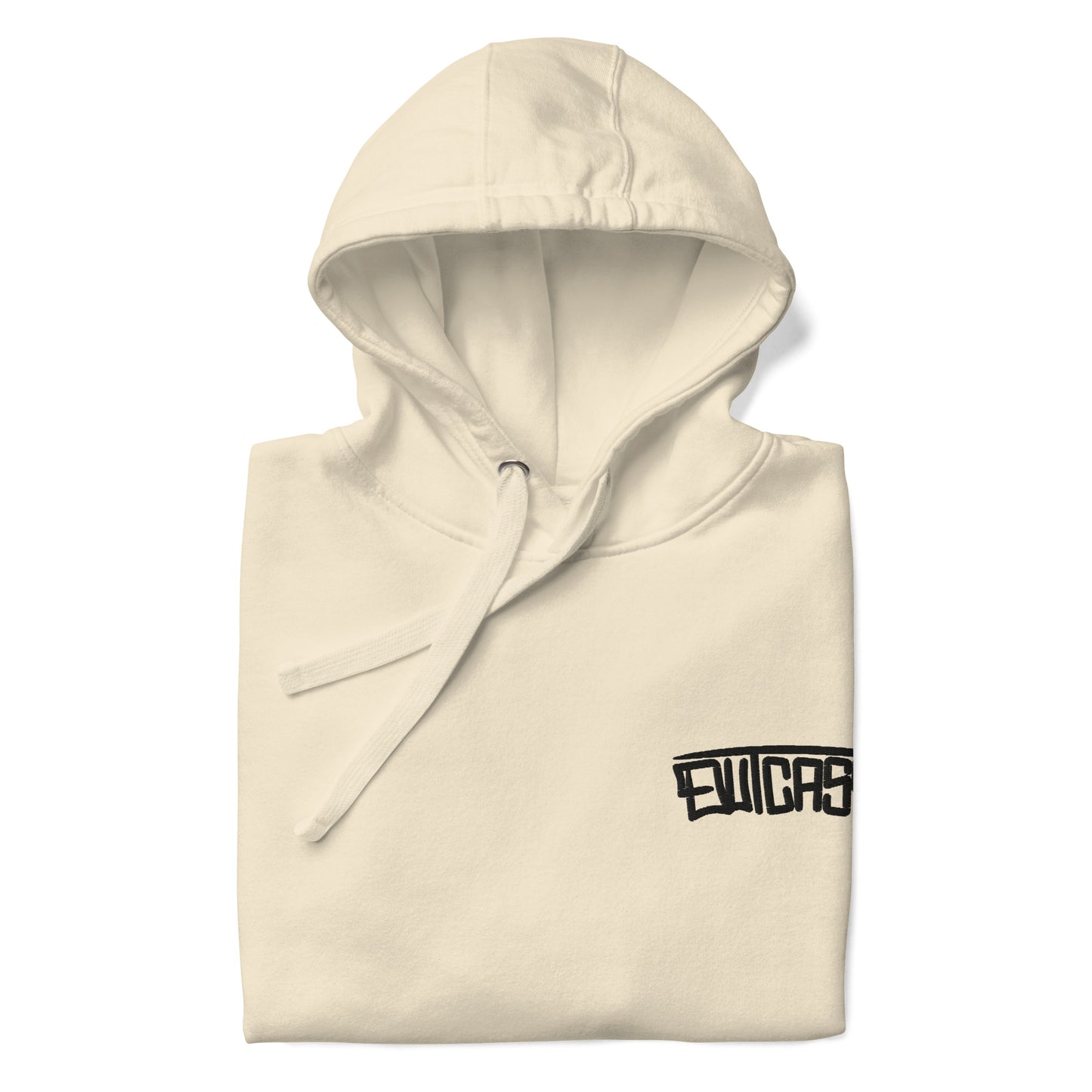 folded Outcast Graffiti Tag Hoodie beige B.Different Clothing graffiti street art inspired streetwear brand