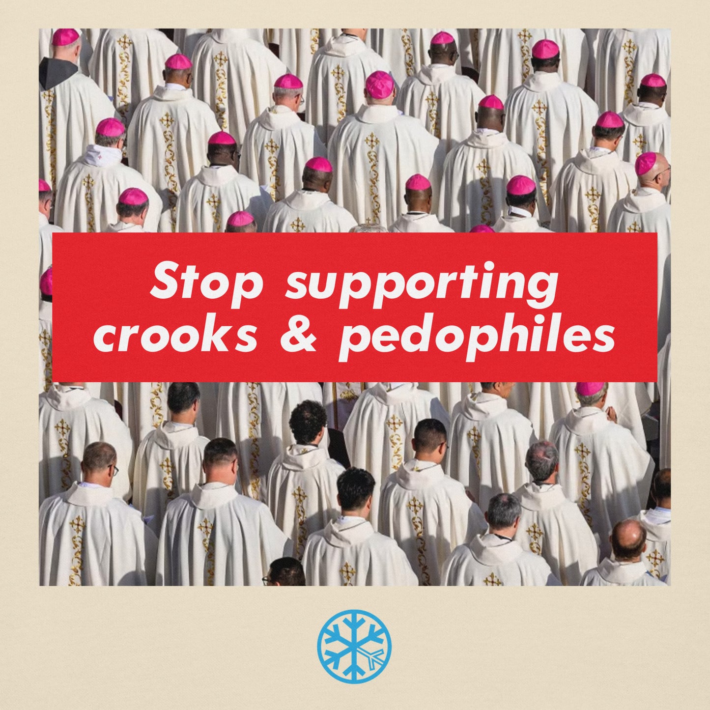 Beige-Vatican Crooks Hoodie from B.Different Clothing, graphic, graffiti-inspired streetwear