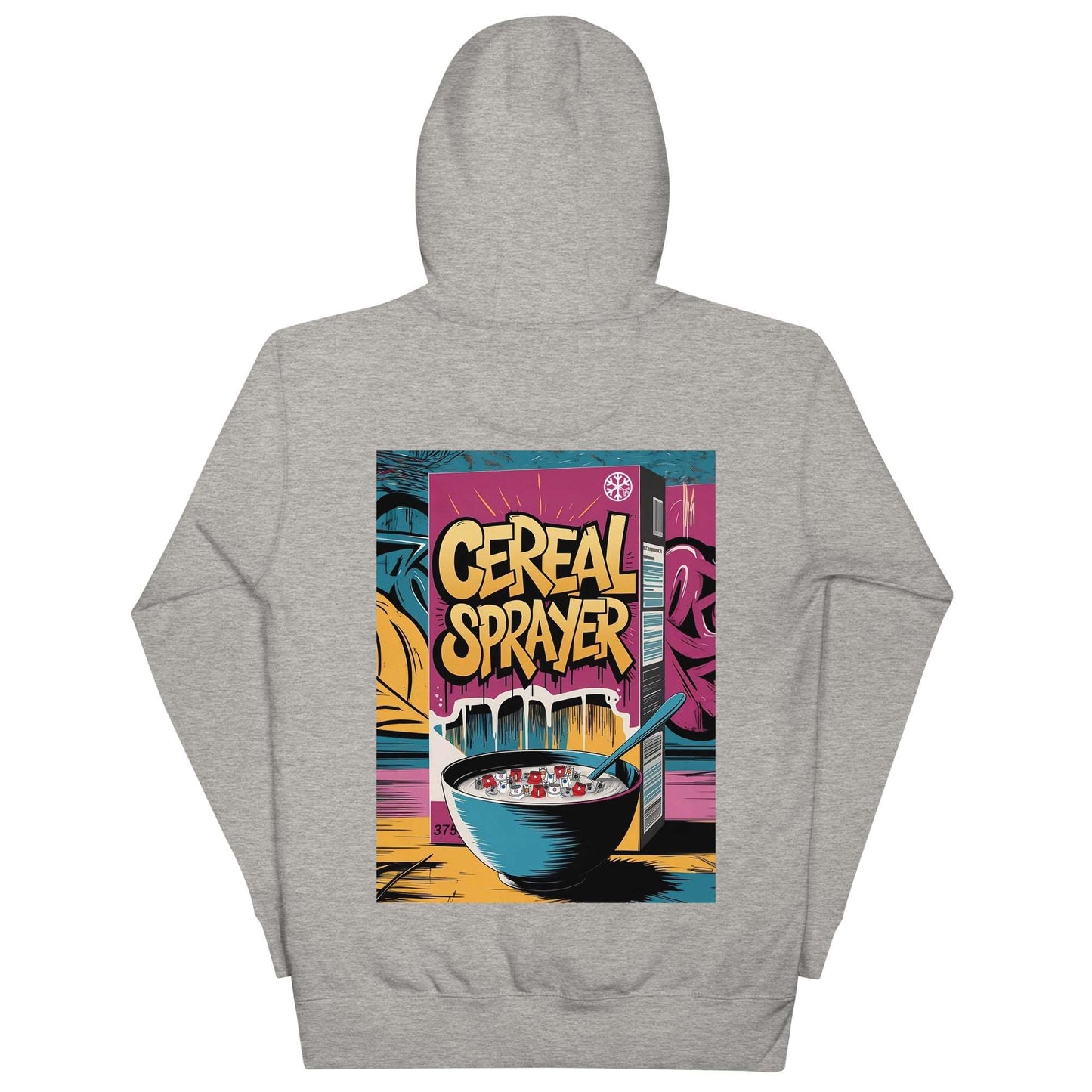 Cereal Sprayer Graffiti Hoodie gray  B.Different Clothing graffiti street art inspired streetwear brand