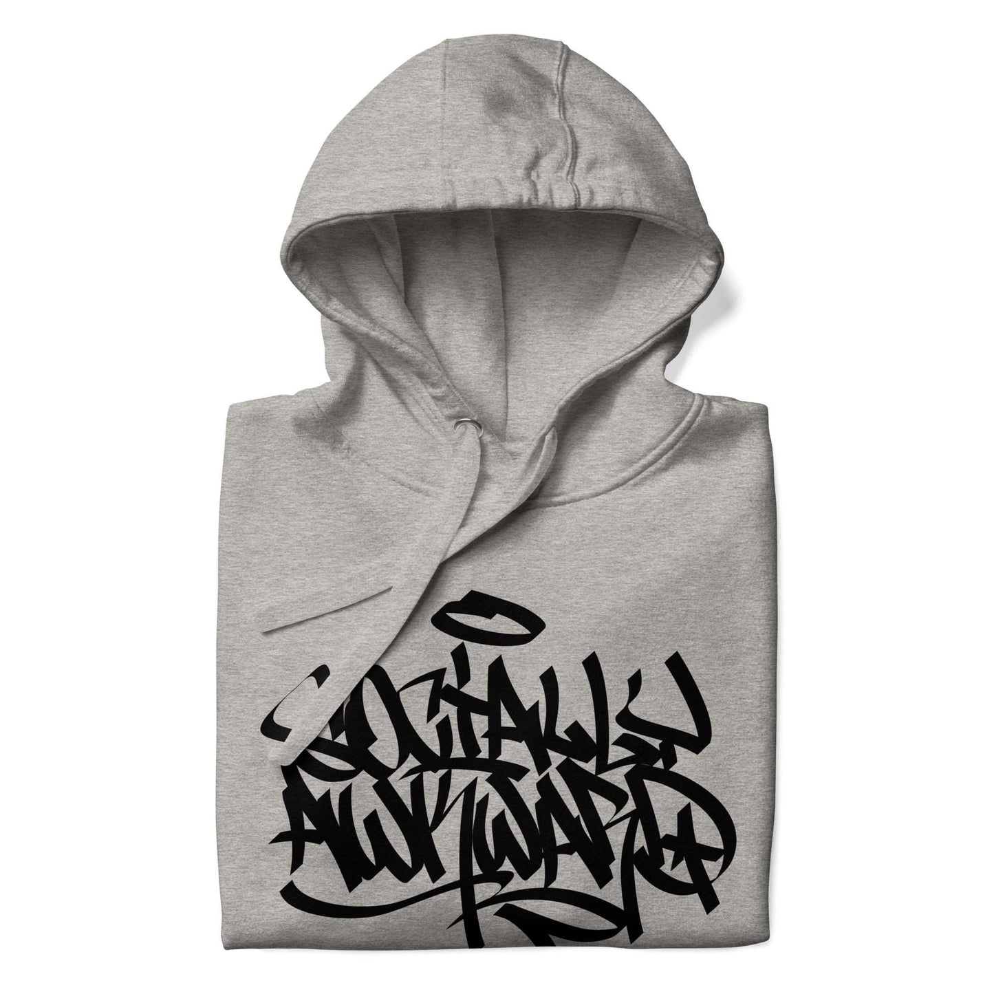 folded hoodie Socially Awkward gray by B.Different Clothing independent streetwear brand inspired by street art graffiti