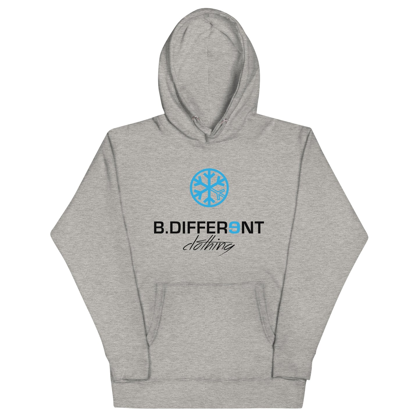 hoodie Logo gray by B.Different Clothing independent streetwear brand inspired by street art graffiti