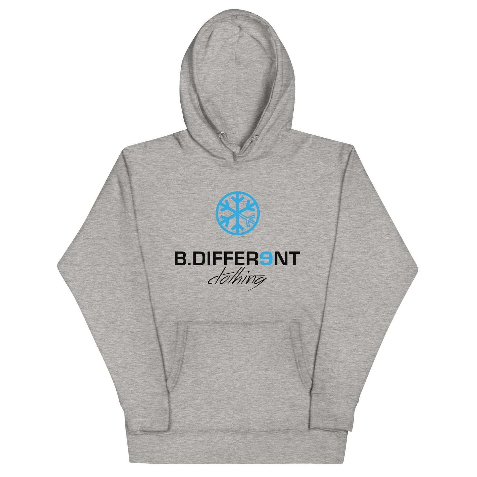 hoodie Logo gray by B.Different Clothing independent streetwear brand inspired by street art graffiti