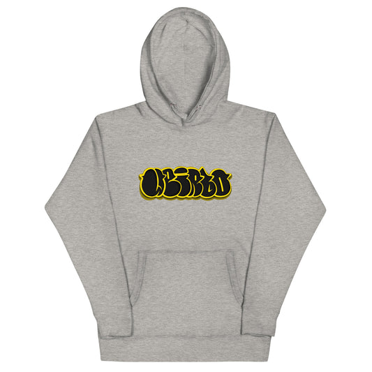 front of Weirdo Throwie Hoodie gray by B.Different Clothing street art graffiti inspired streetwear brand