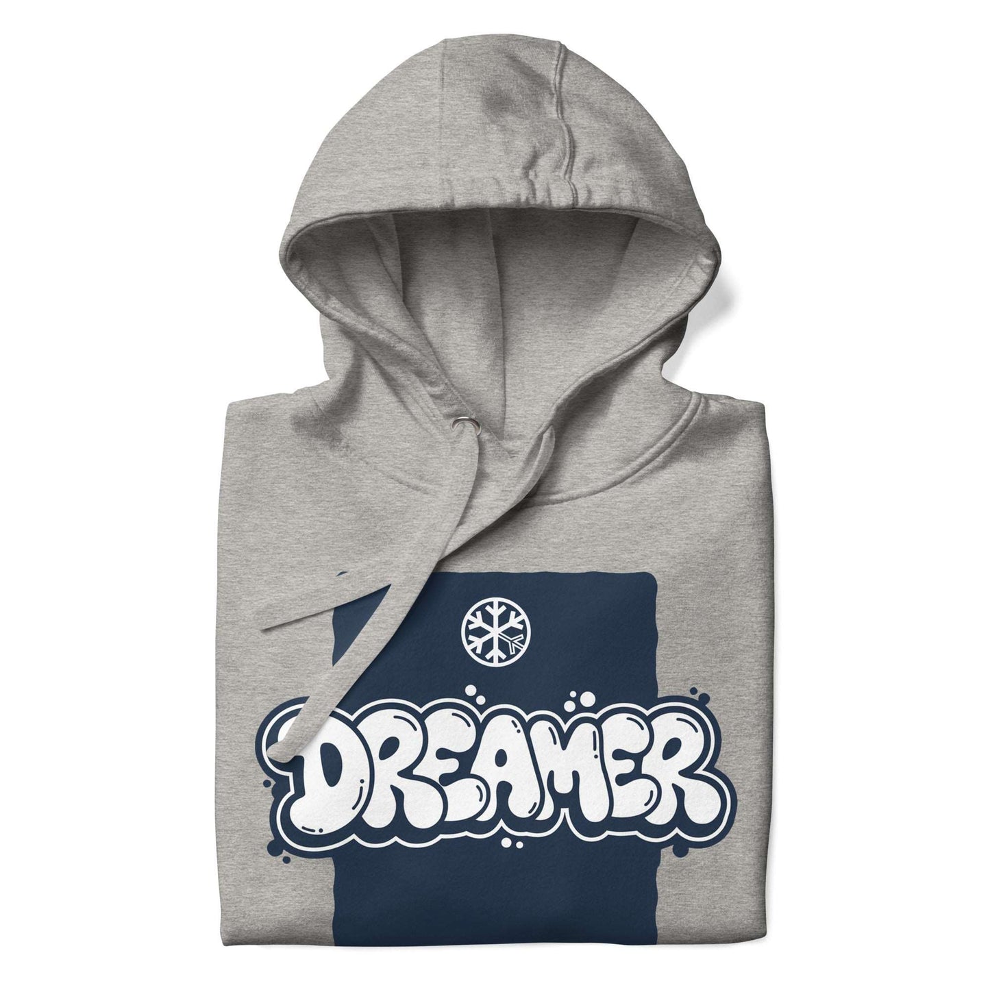 folded Dreamer Graffiti Throw-up Hoodie gray B.Different Clothing graffiti street art inspired streetwear brand