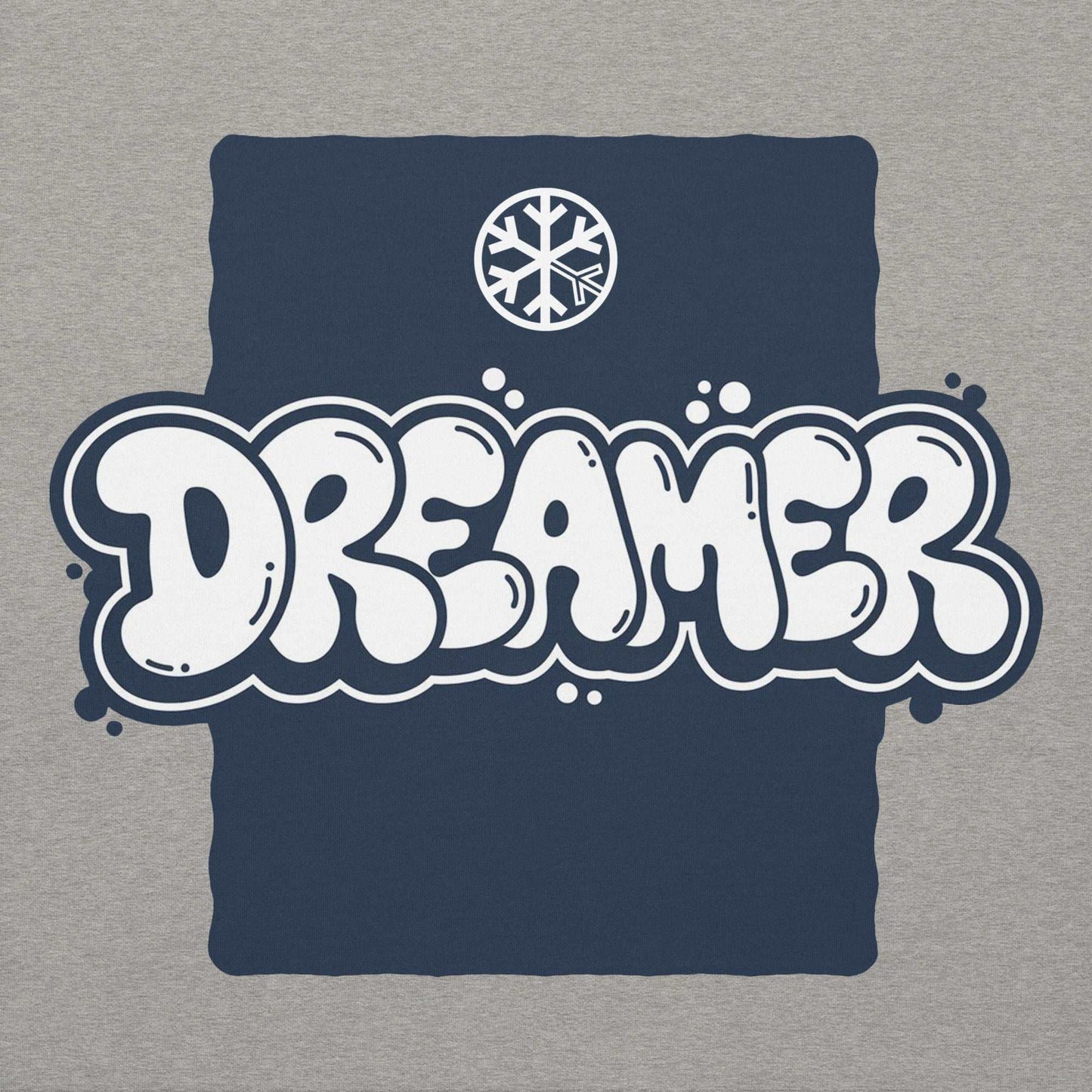 graphic of Dreamer Graffiti Throw-up Hoodie gray B.Different Clothing graffiti street art inspired streetwear brand