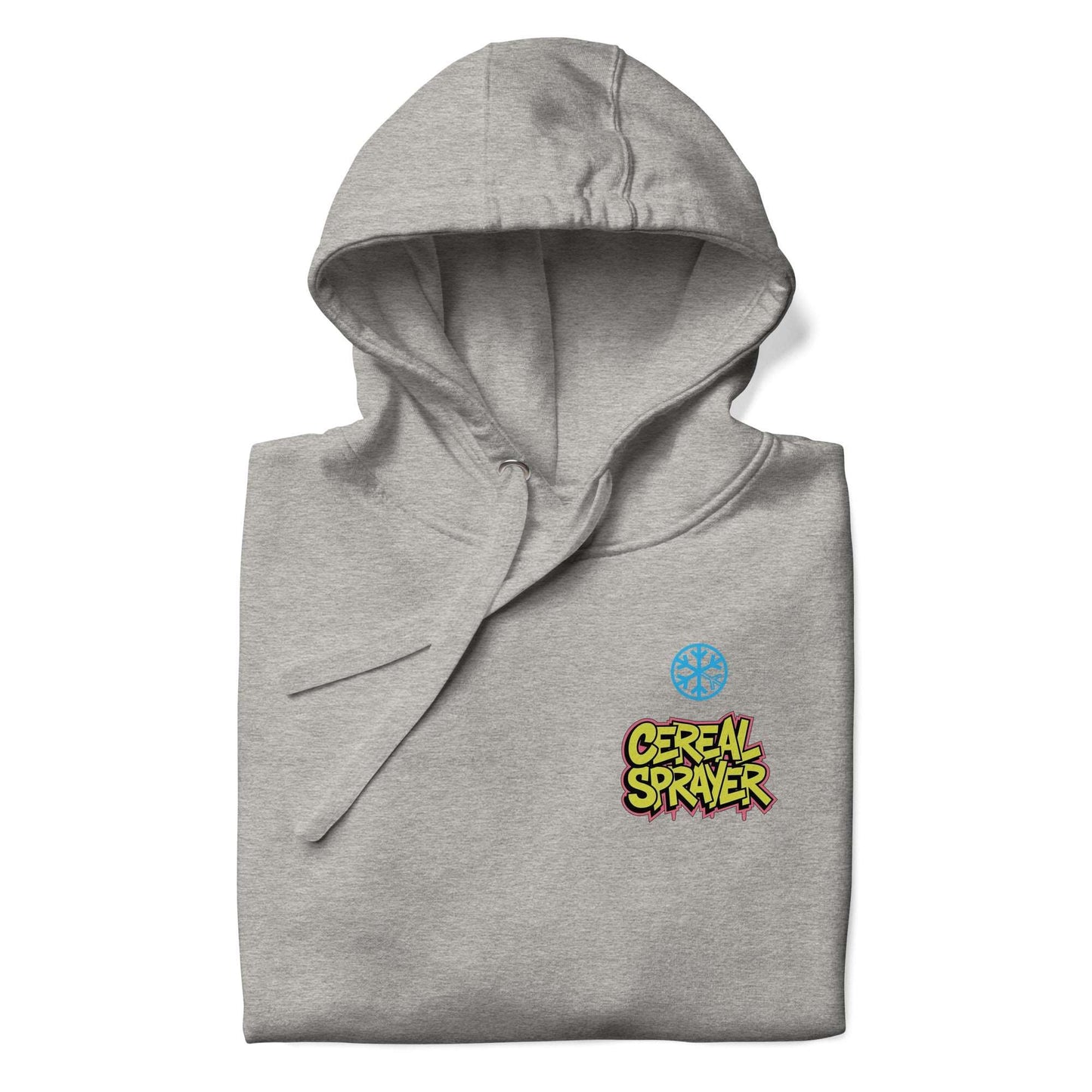 folded Cereal Sprayer Graffiti Hoodie gray B.Different Clothing graffiti street art inspired streetwear brand