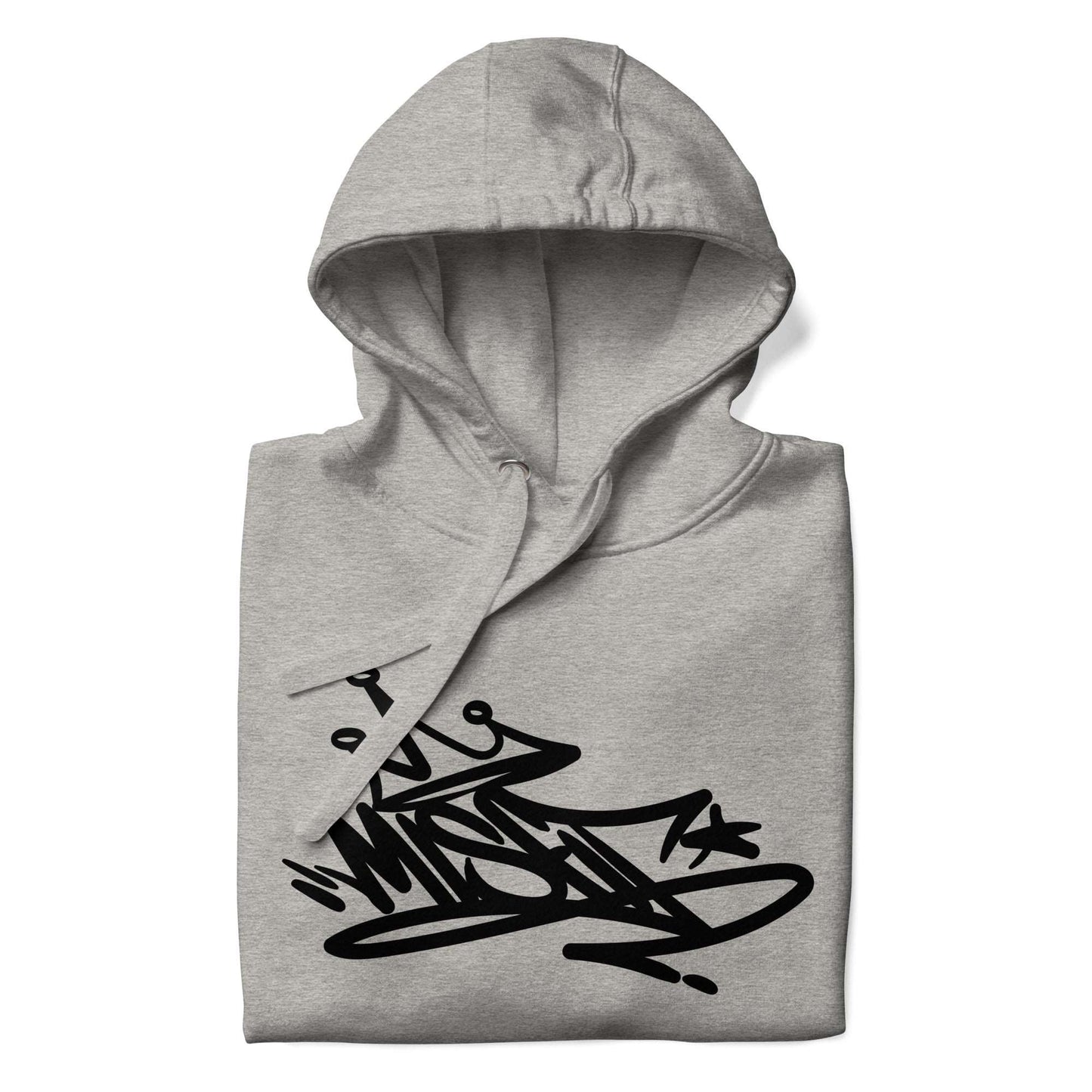 folded Misfit Graffiti Tag Hoodie gray B.Different Clothing graffiti street art inspired streetwear brand