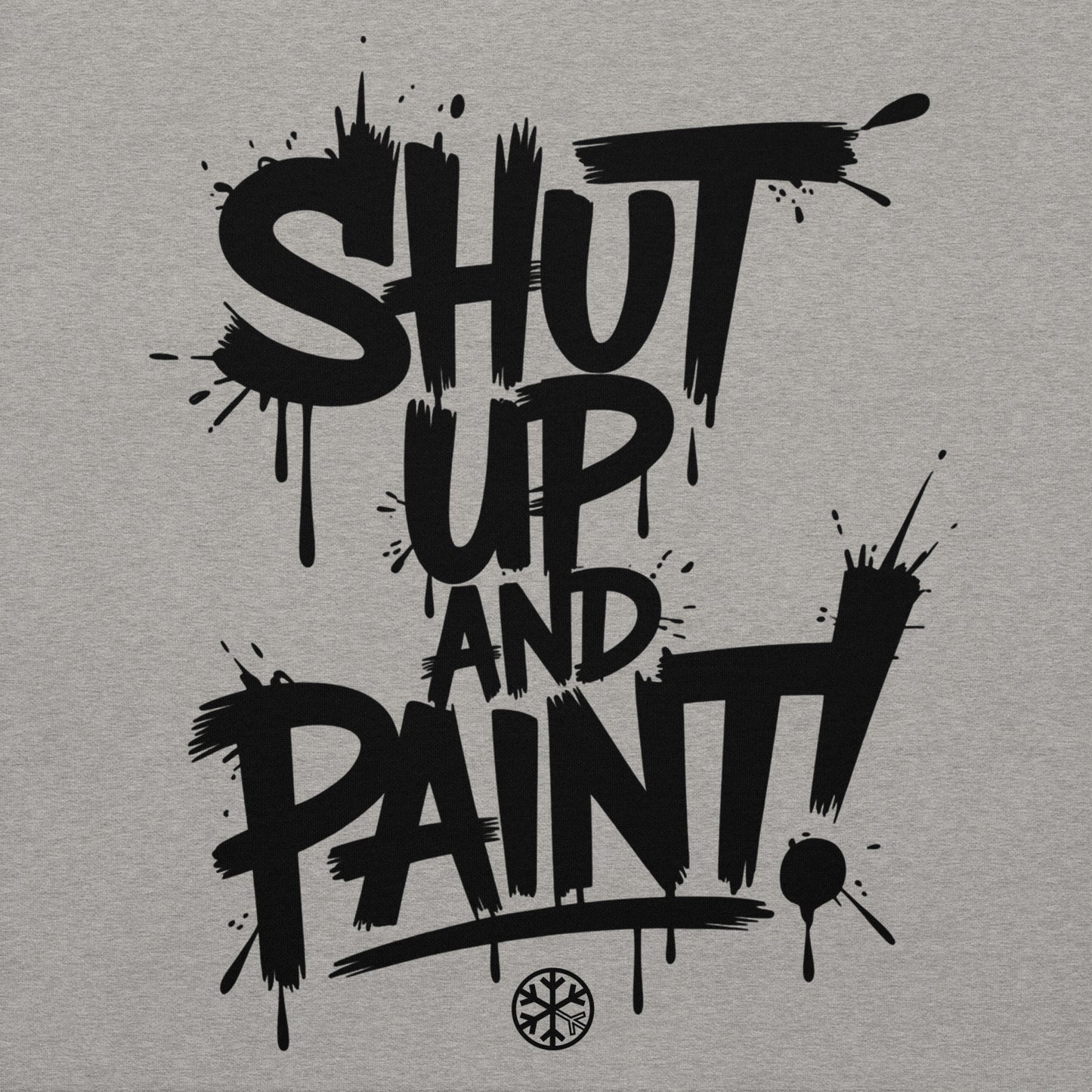 Gray-Shut Up and Paint Graffiti Hoodie from B.Different Clothing, graphic, graffiti-inspired streetwear