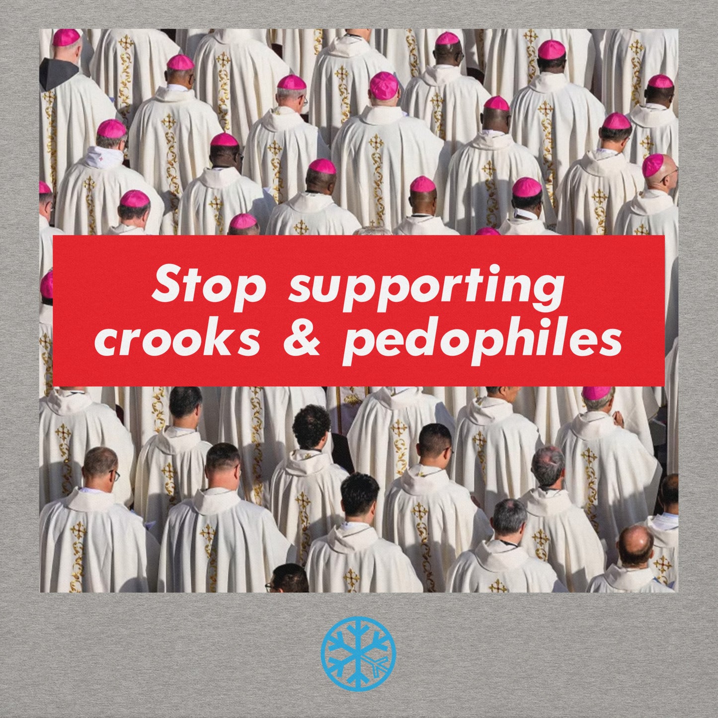 Gray-Vatican Crooks Hoodie from B.Different Clothing, graphic, graffiti-inspired streetwear