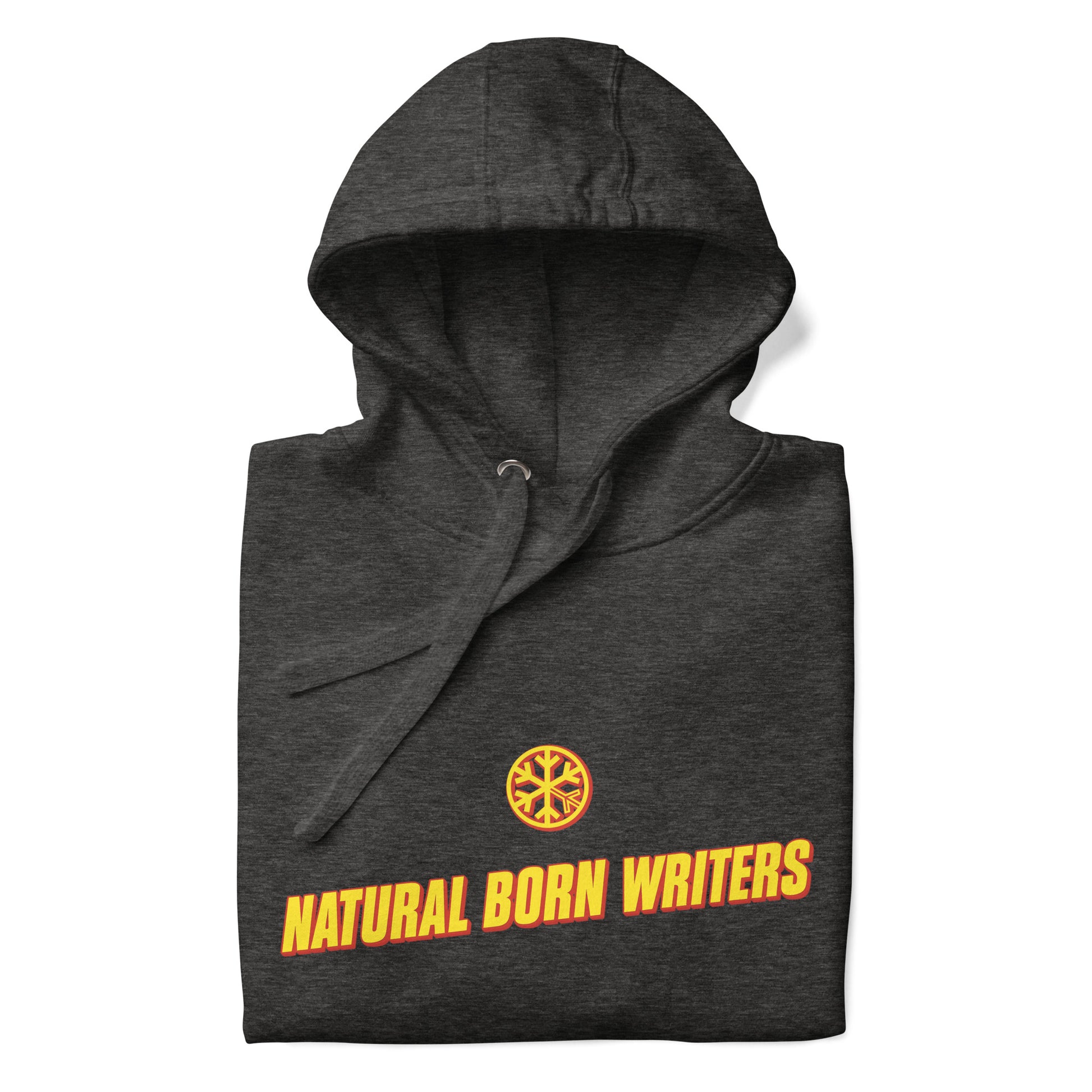 Darkgray-Natural Born Writers Graffiti Hoodie from B.Different Clothing, folded, graffiti-inspired streetwear