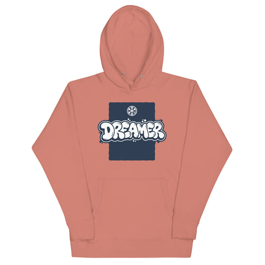 Dreamer Graffiti Throw-up Hoodie pink B.Different Clothing graffiti street art inspired streetwear brand