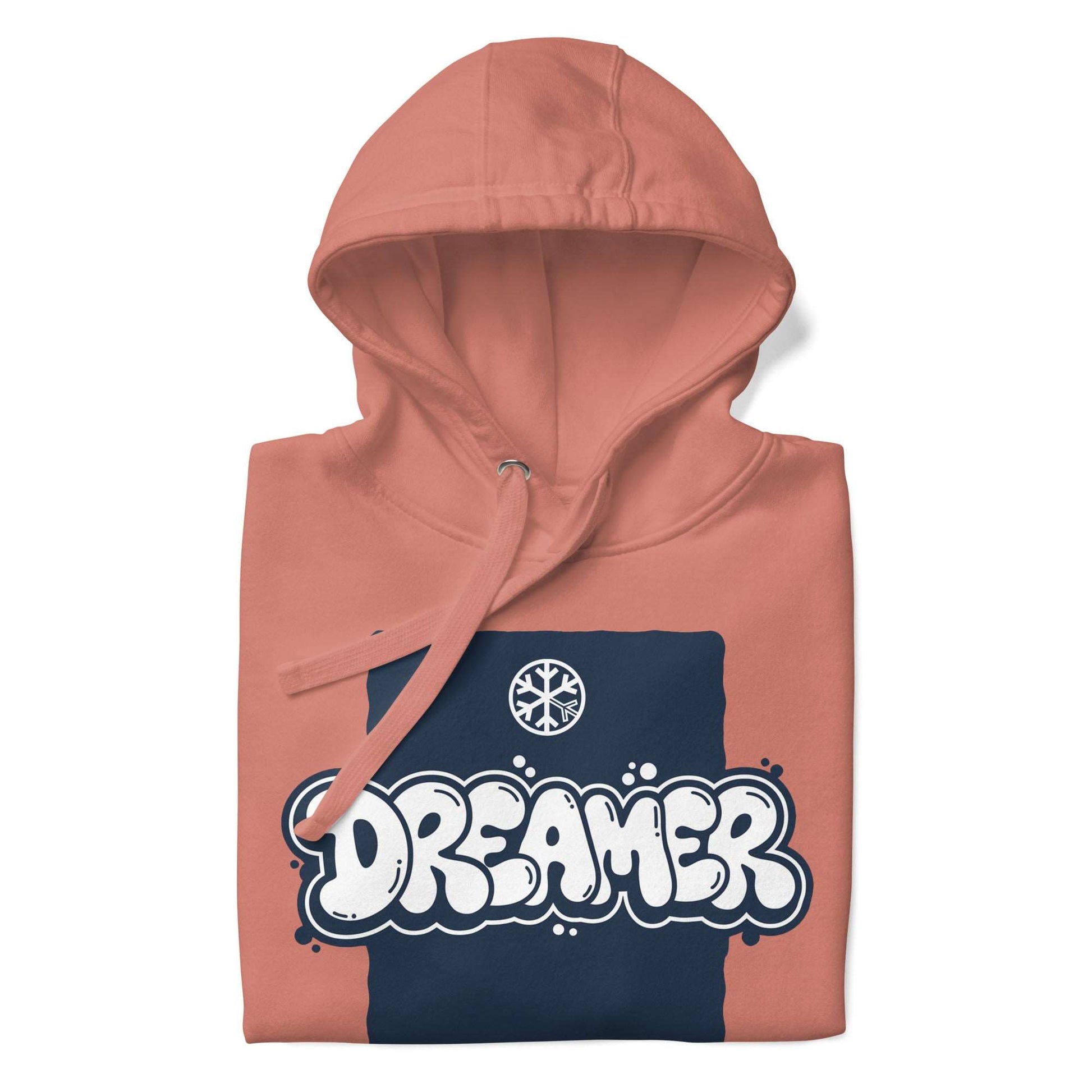 folded Dreamer Graffiti Throw-up Hoodie pink B.Different Clothing graffiti street art inspired streetwear brand