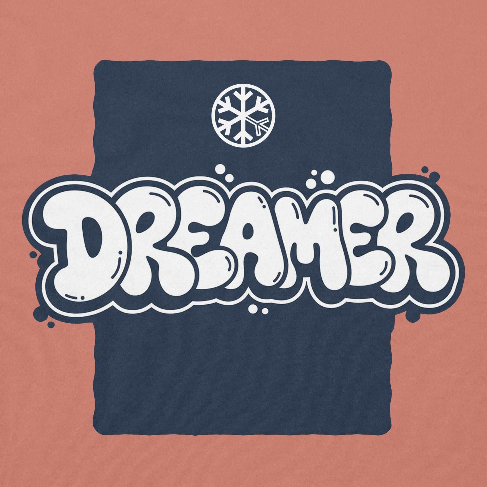 graphic of Dreamer Graffiti Throw-up Hoodie pink B.Different Clothing graffiti street art inspired streetwear brand