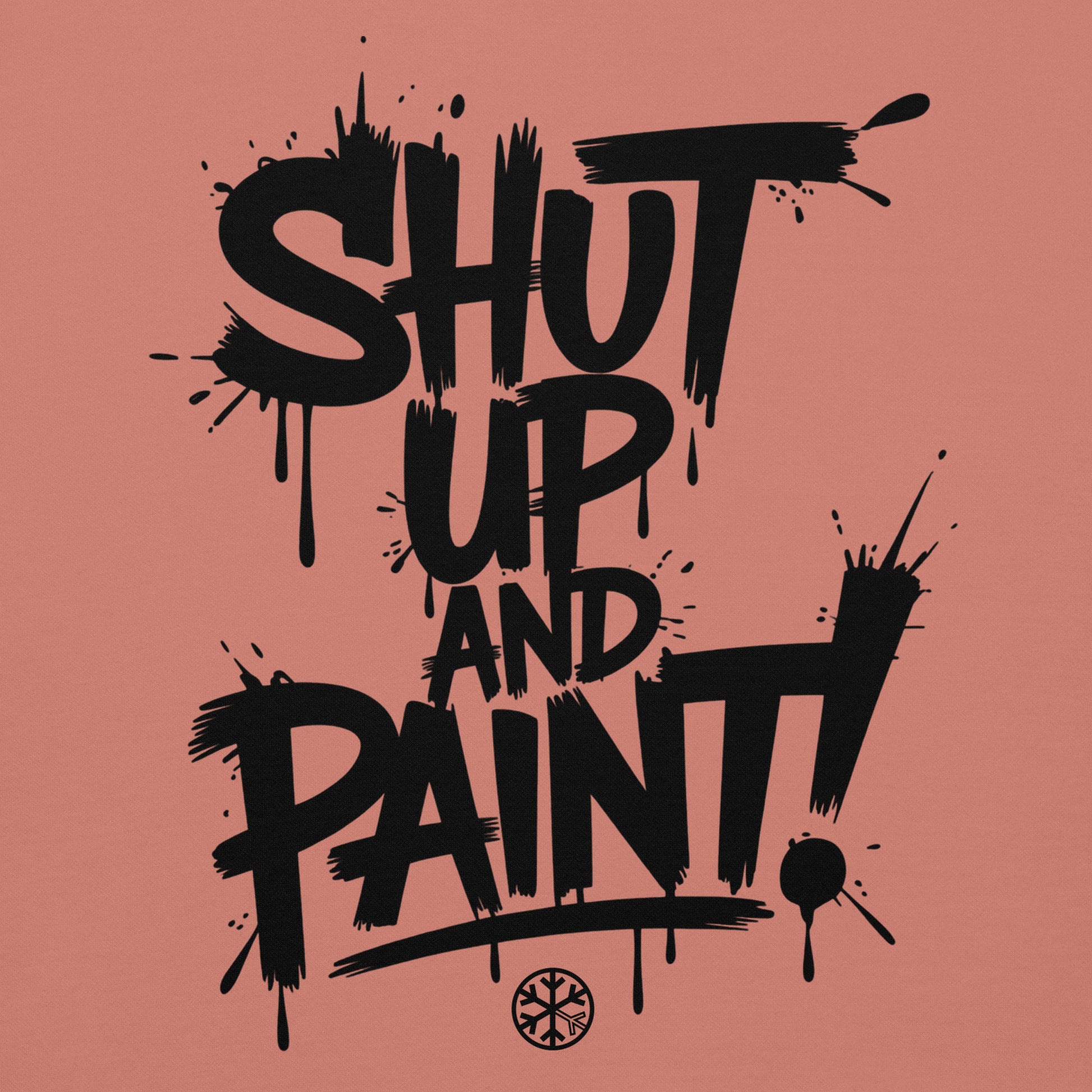 Pink-Shut Up and Paint Graffiti Hoodie from B.Different Clothing, graphic, graffiti-inspired streetwear