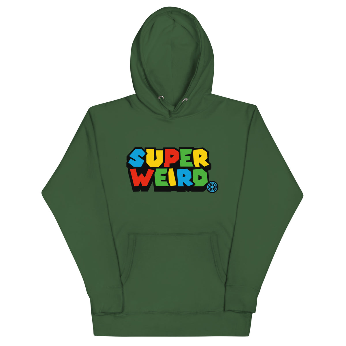 green-super-weird-hoodie-front-by-b.different-clothing-graffiti-inspired-independent-streetwear-brand