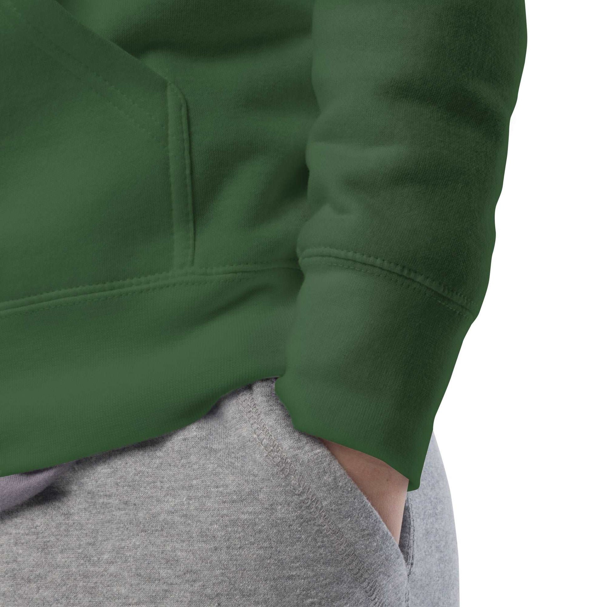 detail of Outcast Graffiti Tag Hoodie green B.Different Clothing graffiti street art inspired streetwear brand