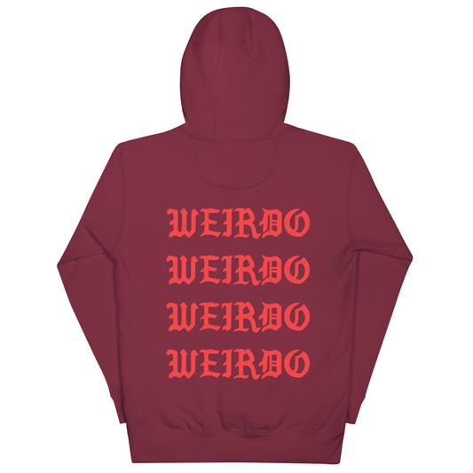 I feel like a weirdo hoodie maroon B.Different Clothing graffiti street art inspired streetwear brand