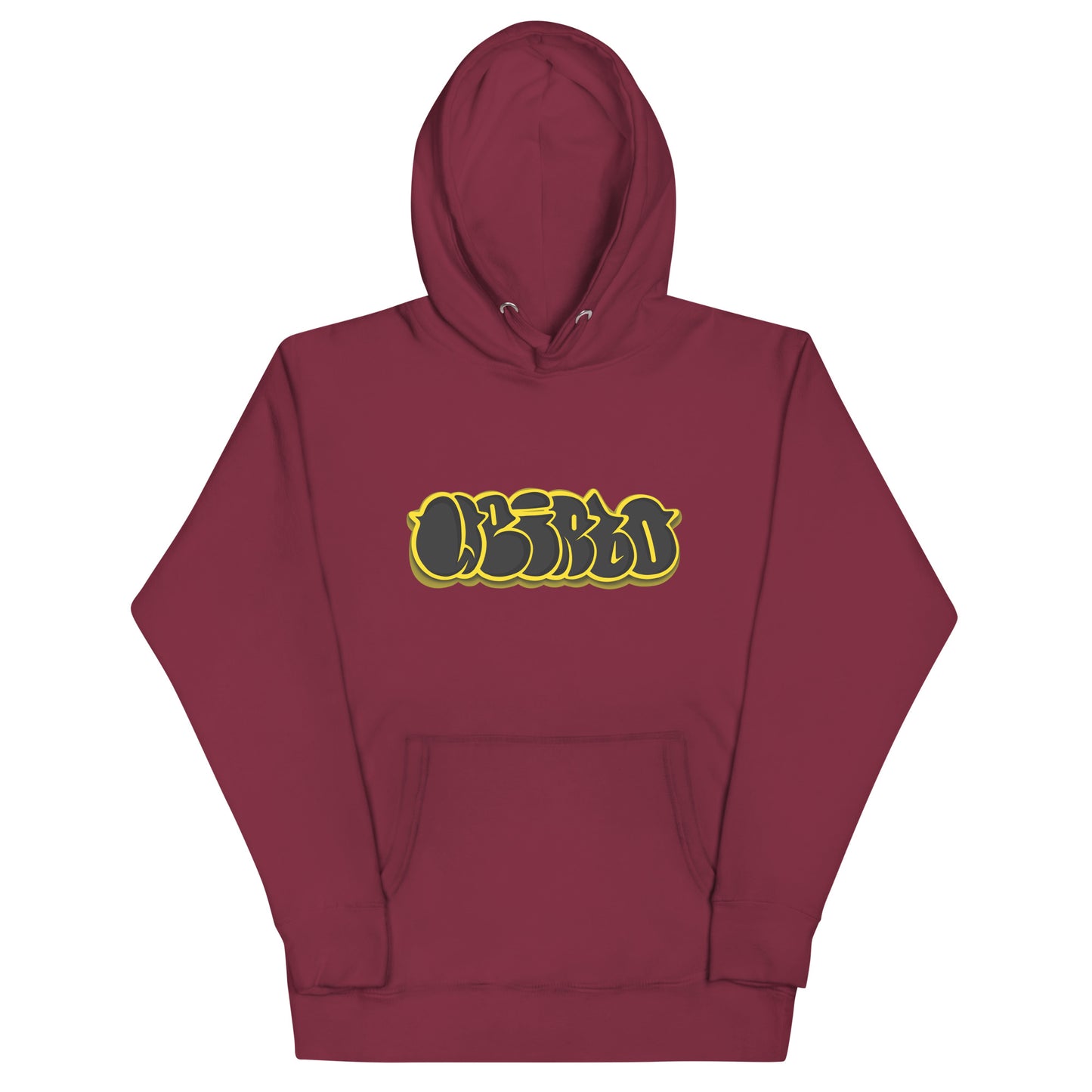 Weirdo Throwie Hoodie maroon by B.Different Clothing street art graffiti inspired streetwear brand