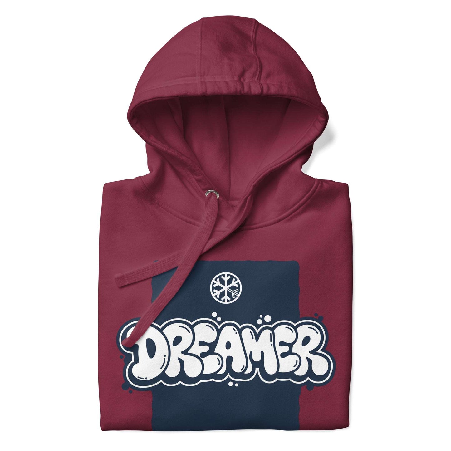 folded Dreamer Graffiti Throw-up Hoodie maroon B.Different Clothing graffiti street art inspired streetwear brand