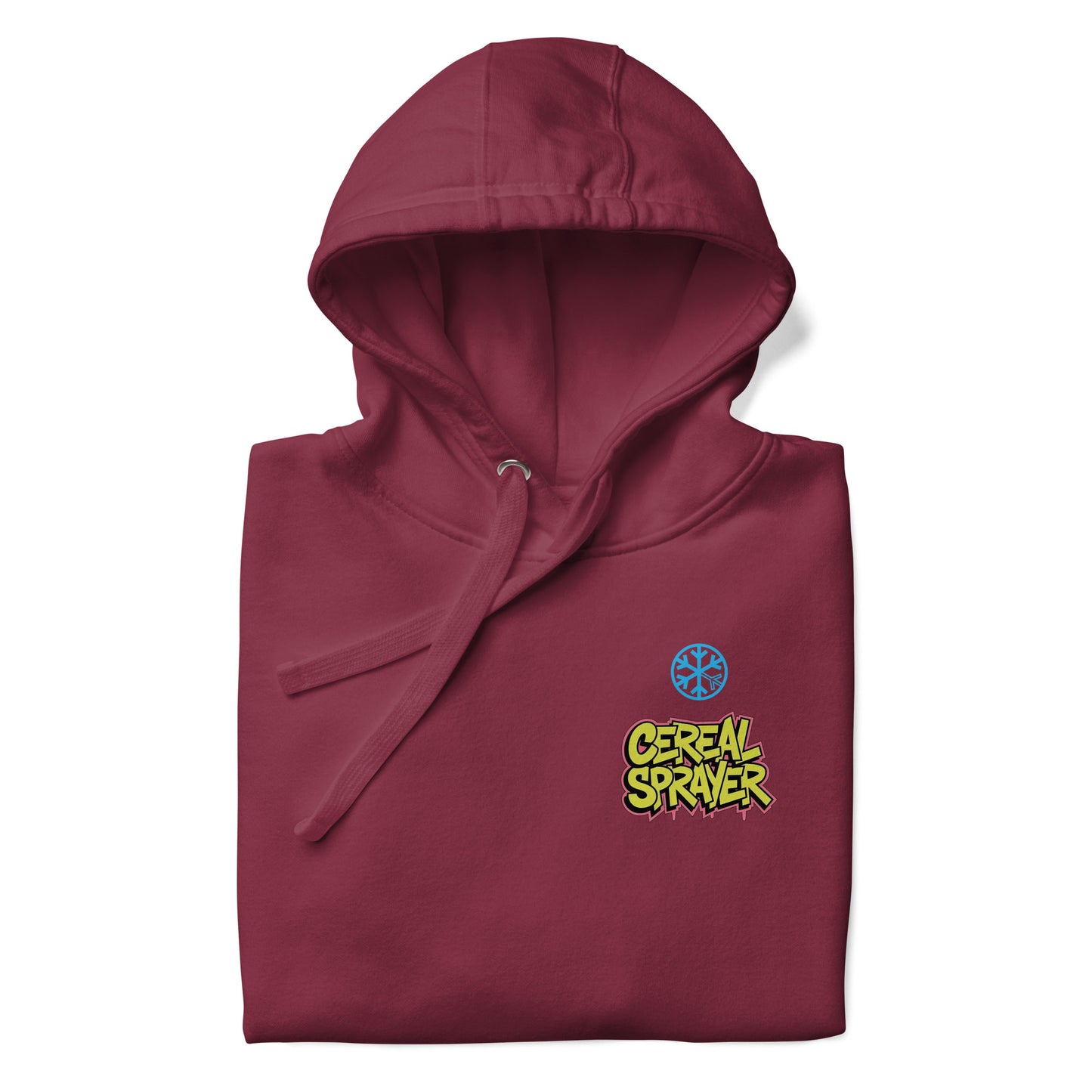 folded Cereal Sprayer Graffiti Hoodie maroon B.Different Clothing graffiti street art inspired streetwear brand