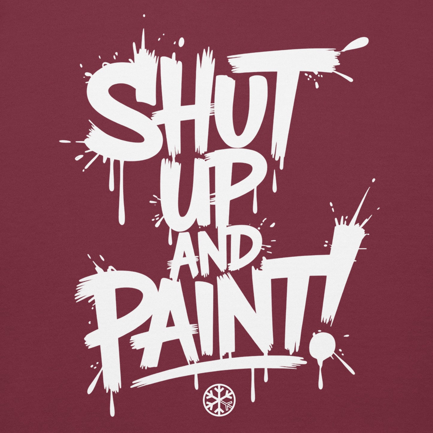 Maroon-Shut Up and Paint Graffiti Hoodie from B.Different Clothing, graphic, graffiti-inspired streetwear 