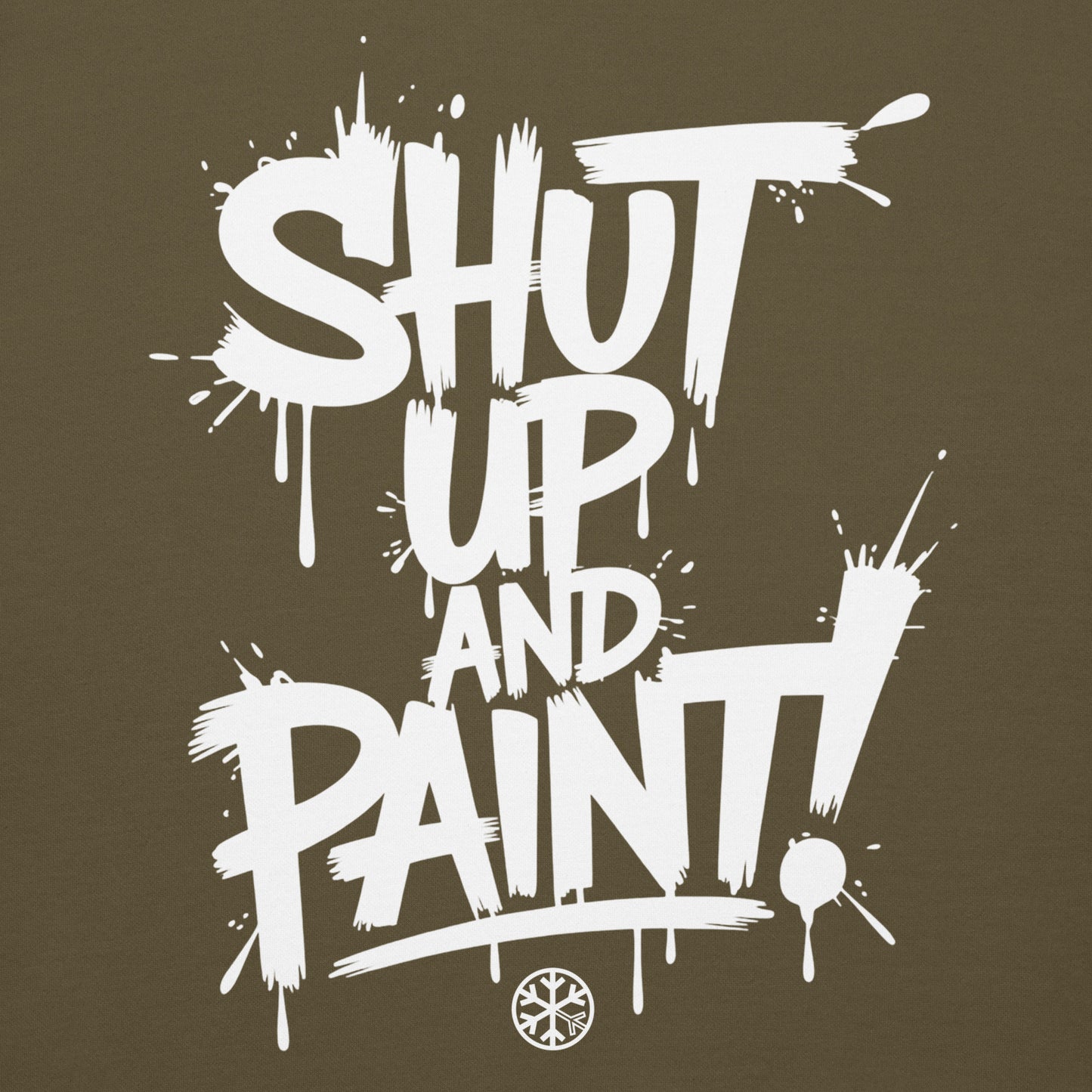 Green-Shut Up and Paint Graffiti Hoodie from B.Different Clothing, graphic, graffiti-inspired streetwear