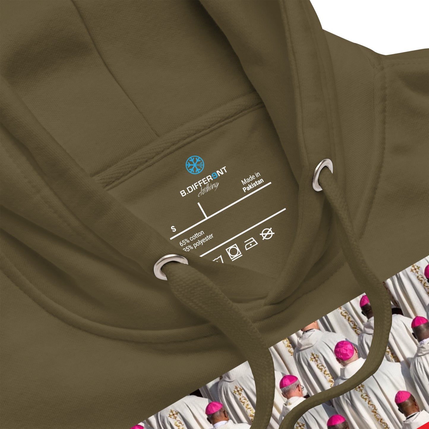 Green-Vatican Crooks Hoodie from B.Different Clothing, collar, graffiti-inspired streetwear