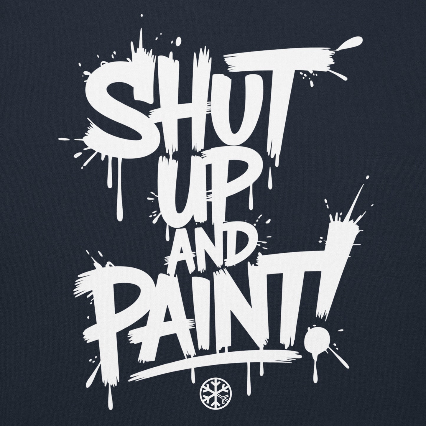 Navy-Shut Up and Paint Graffiti Hoodie from B.Different Clothing, graphic, graffiti-inspired streetwear 