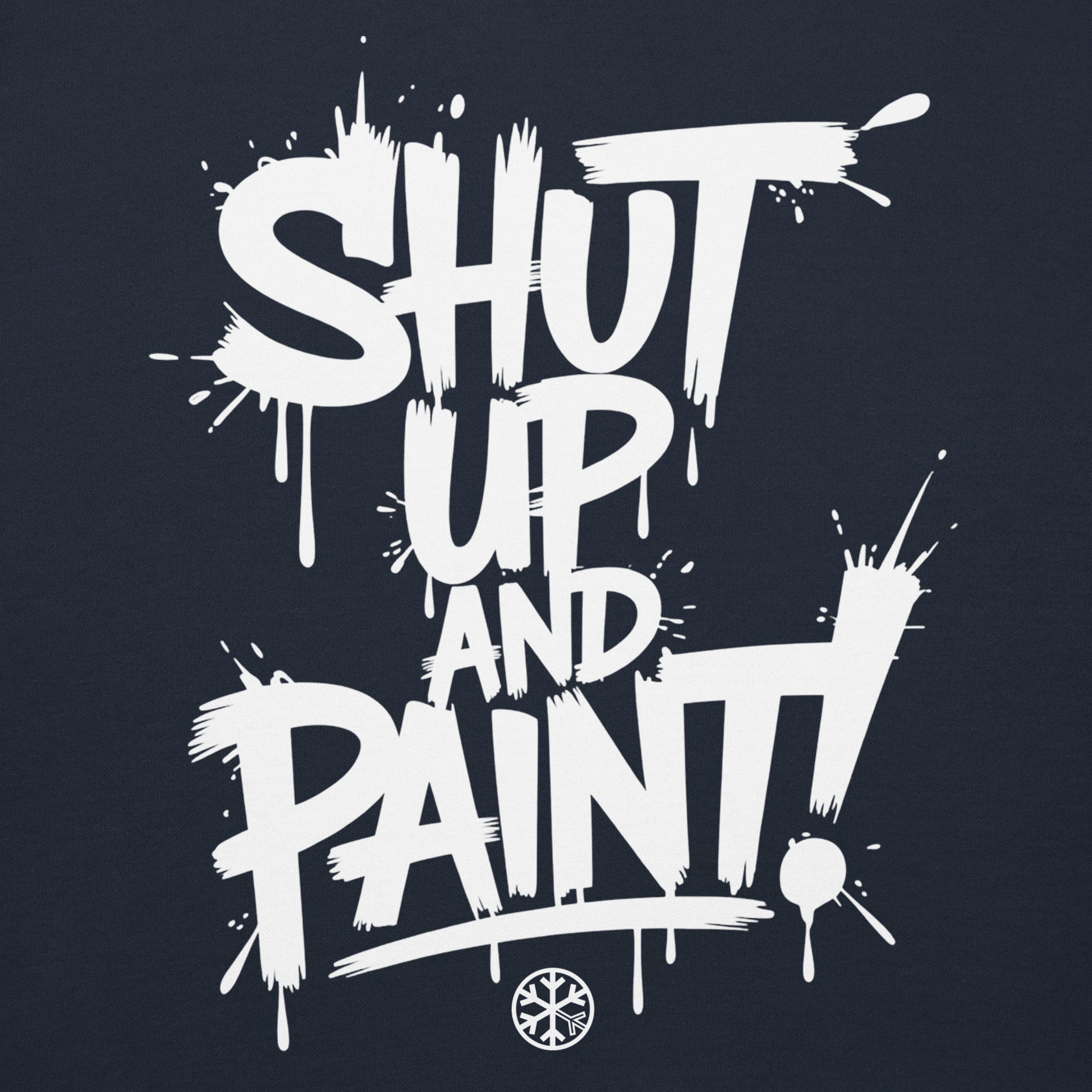 Navy-Shut Up and Paint Graffiti Hoodie from B.Different Clothing, graphic, graffiti-inspired streetwear 