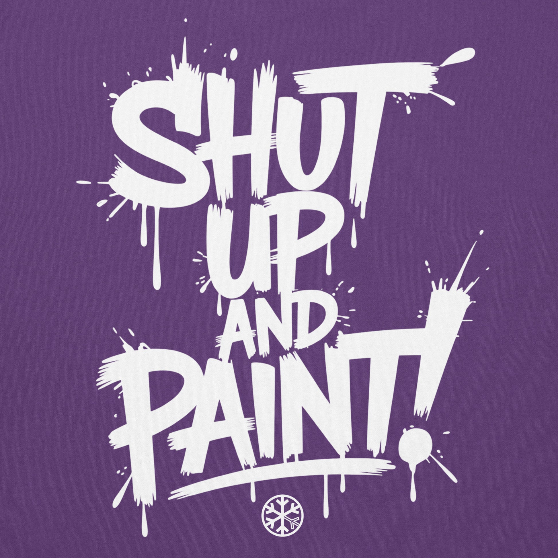 Purple-Shut Up and Paint Graffiti Hoodie from B.Different Clothing, graphic, graffiti-inspired streetwear